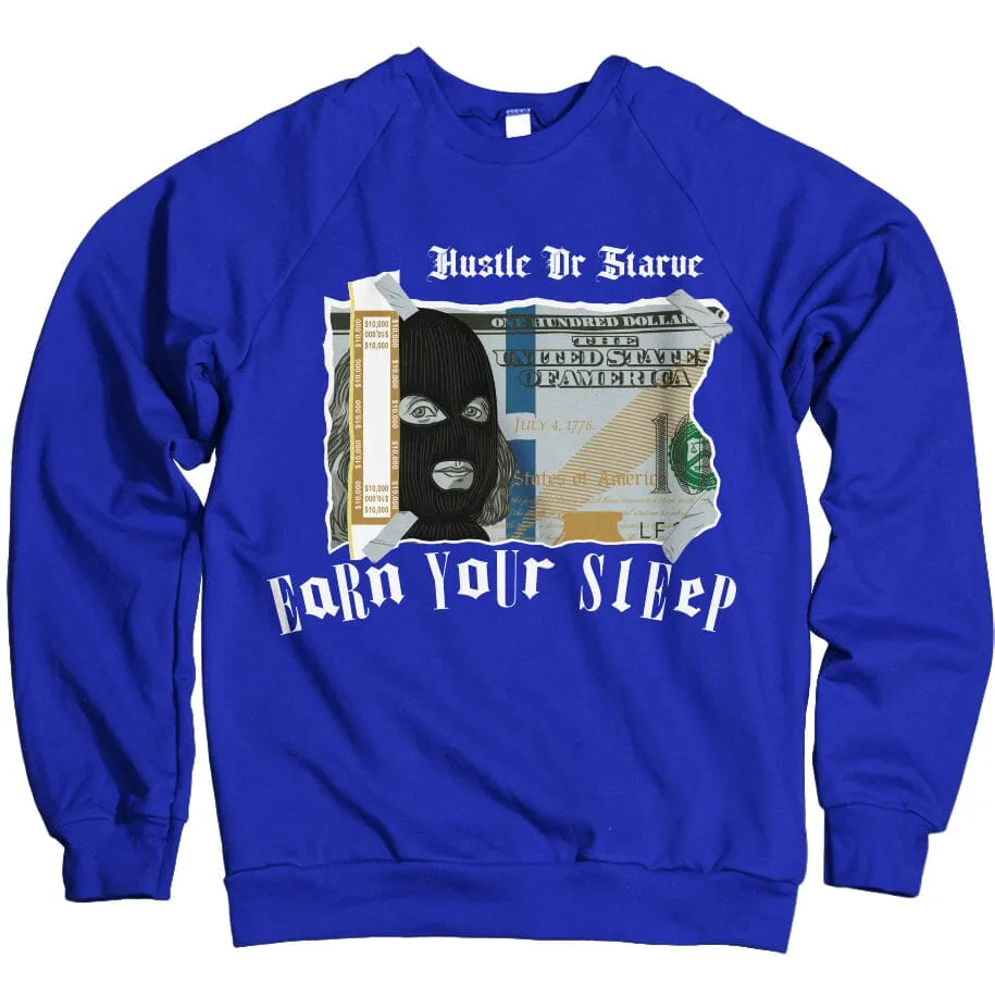 Earn Sleep - Blue Crewneck Sweatshirt