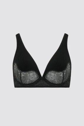 Ease Marlene Shoulder Bra Pitch Black