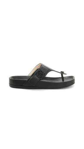 Ease Sandals in Lambskin - Black