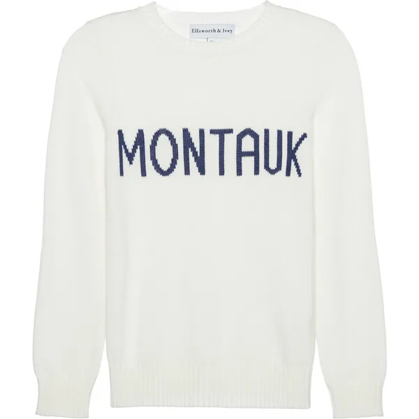 Ellsworth + Ivey Women's Montauk Sweater, White