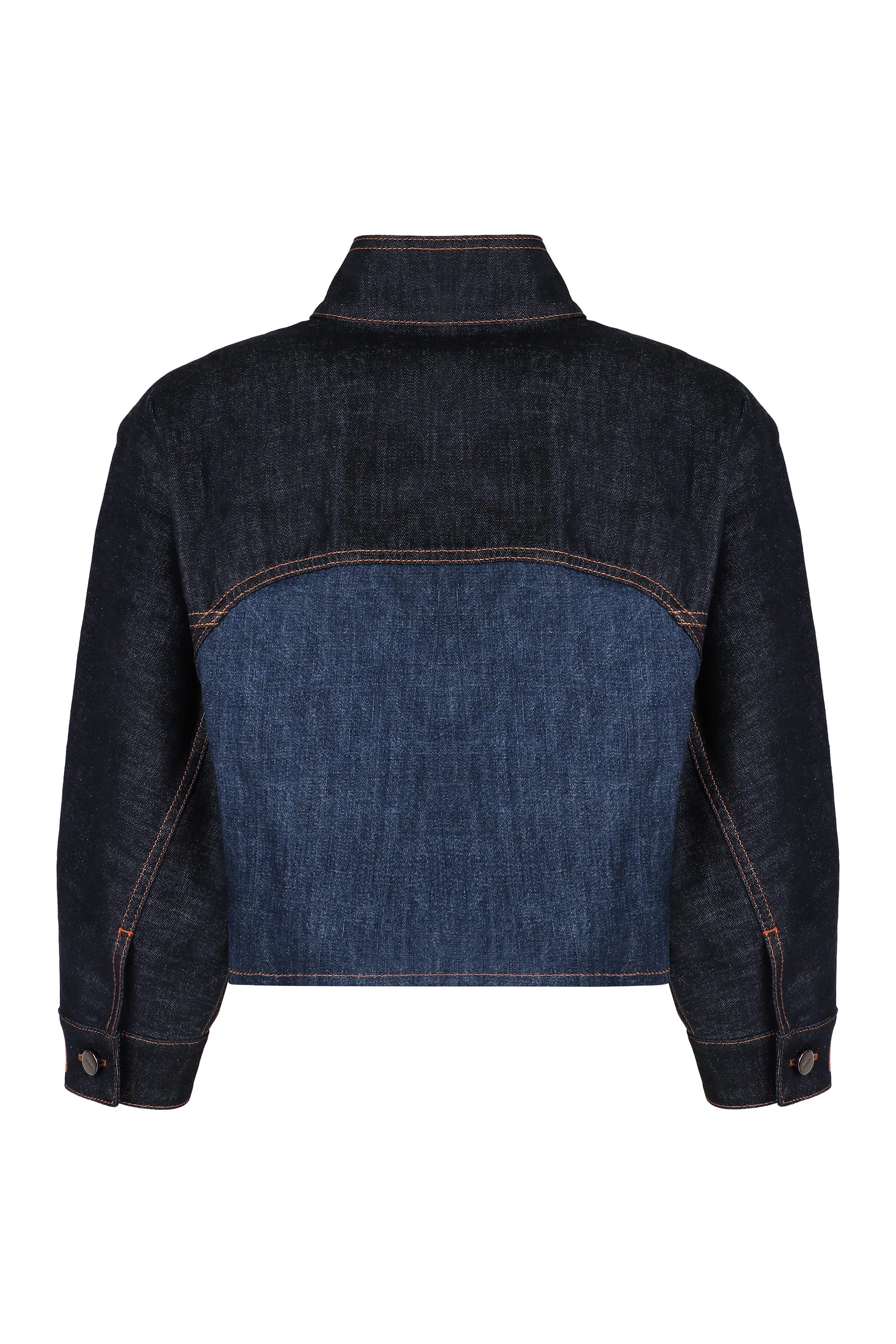 FENDI Chic Contrast Logo Denim Jacket