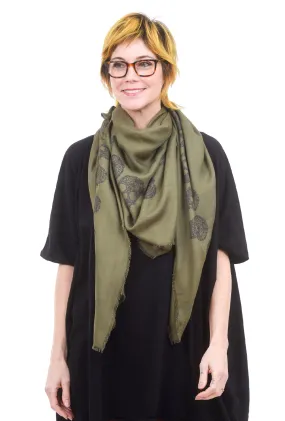 Frida Skull Scarf, Olive