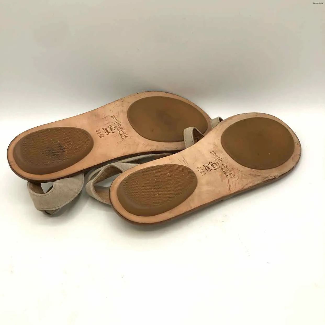 GENTLE SOULS by KENNETH COLE Beige Suede Strappy Sandal Shoe Size 8-1/2 Shoes