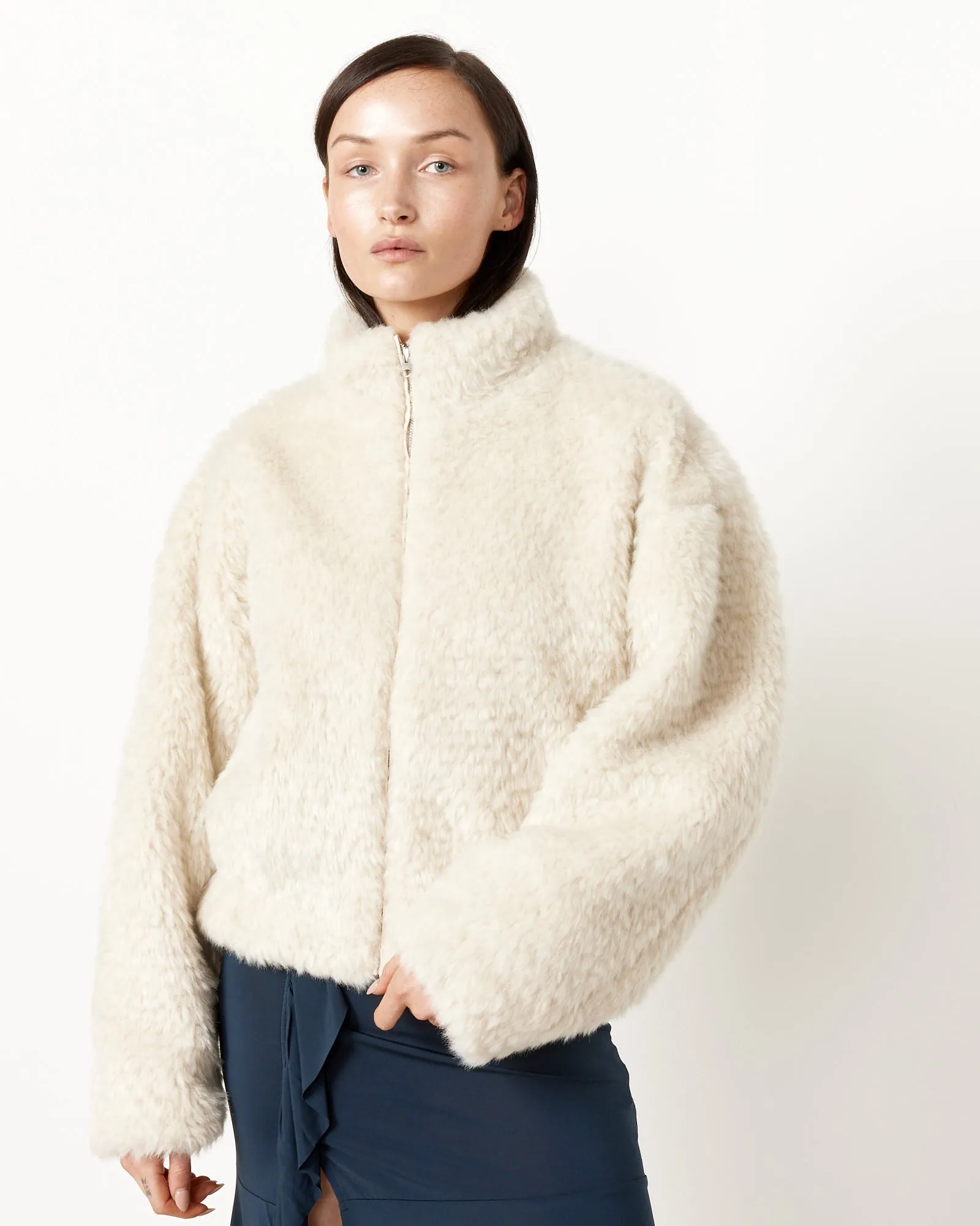 Hair Fur Bomber Jacket