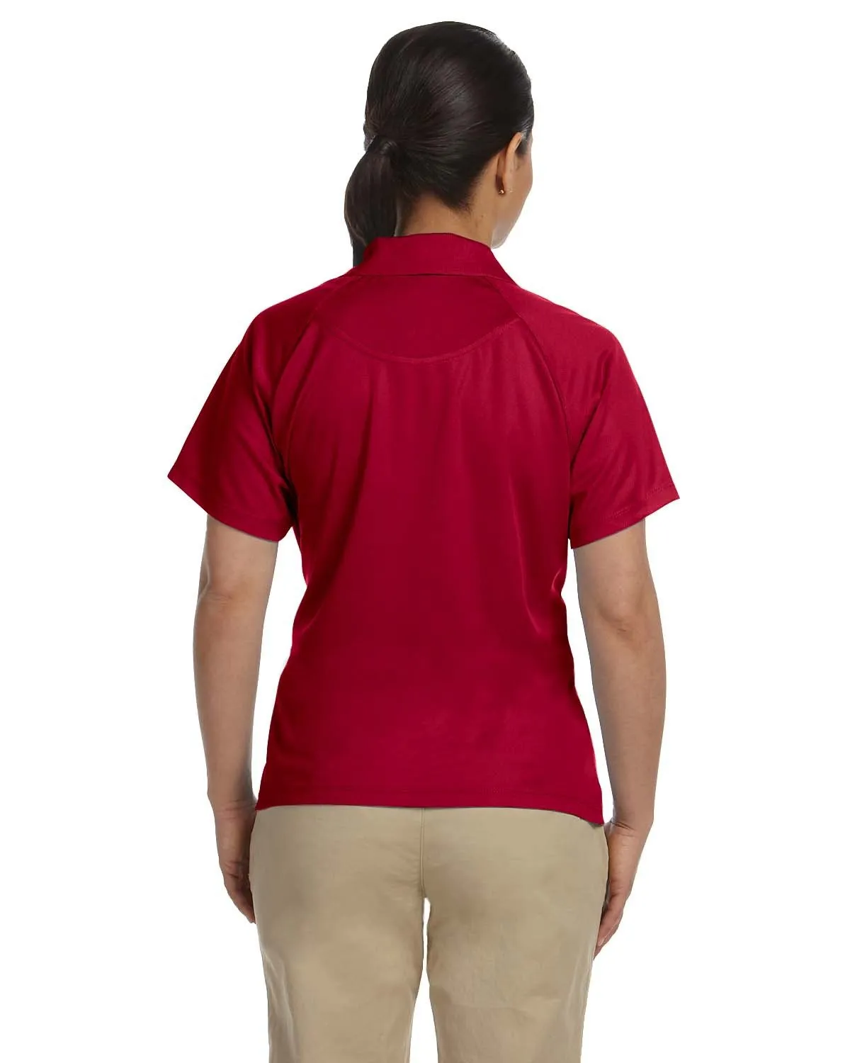 Harriton Ladies' 3.8 oz. Polytech Mesh Insert Polo