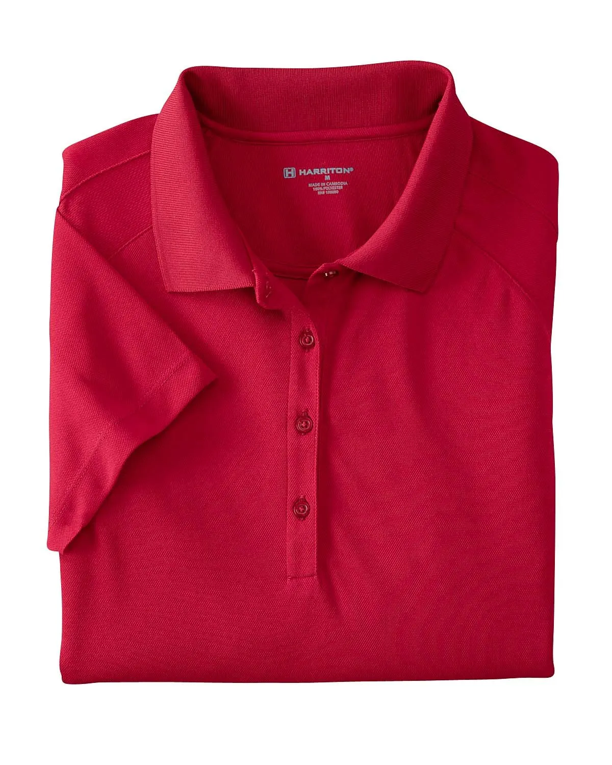 Harriton Ladies' 3.8 oz. Polytech Mesh Insert Polo