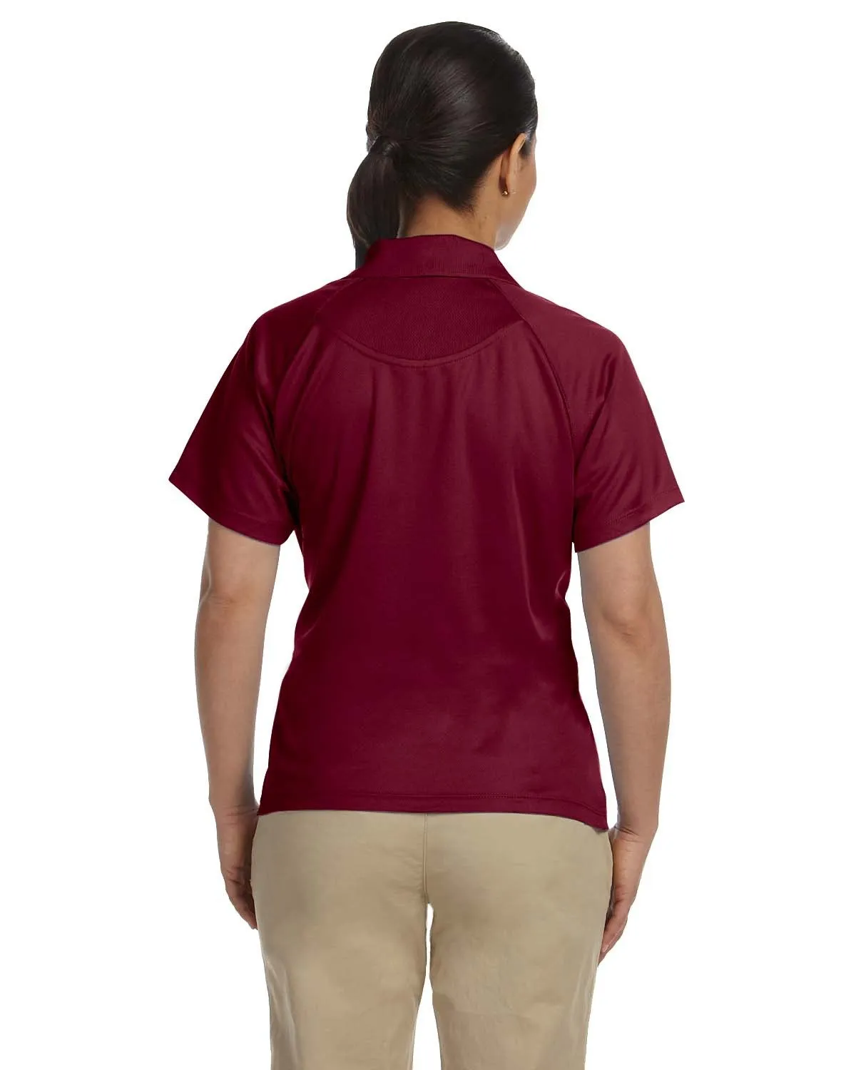 Harriton Ladies' 3.8 oz. Polytech Mesh Insert Polo