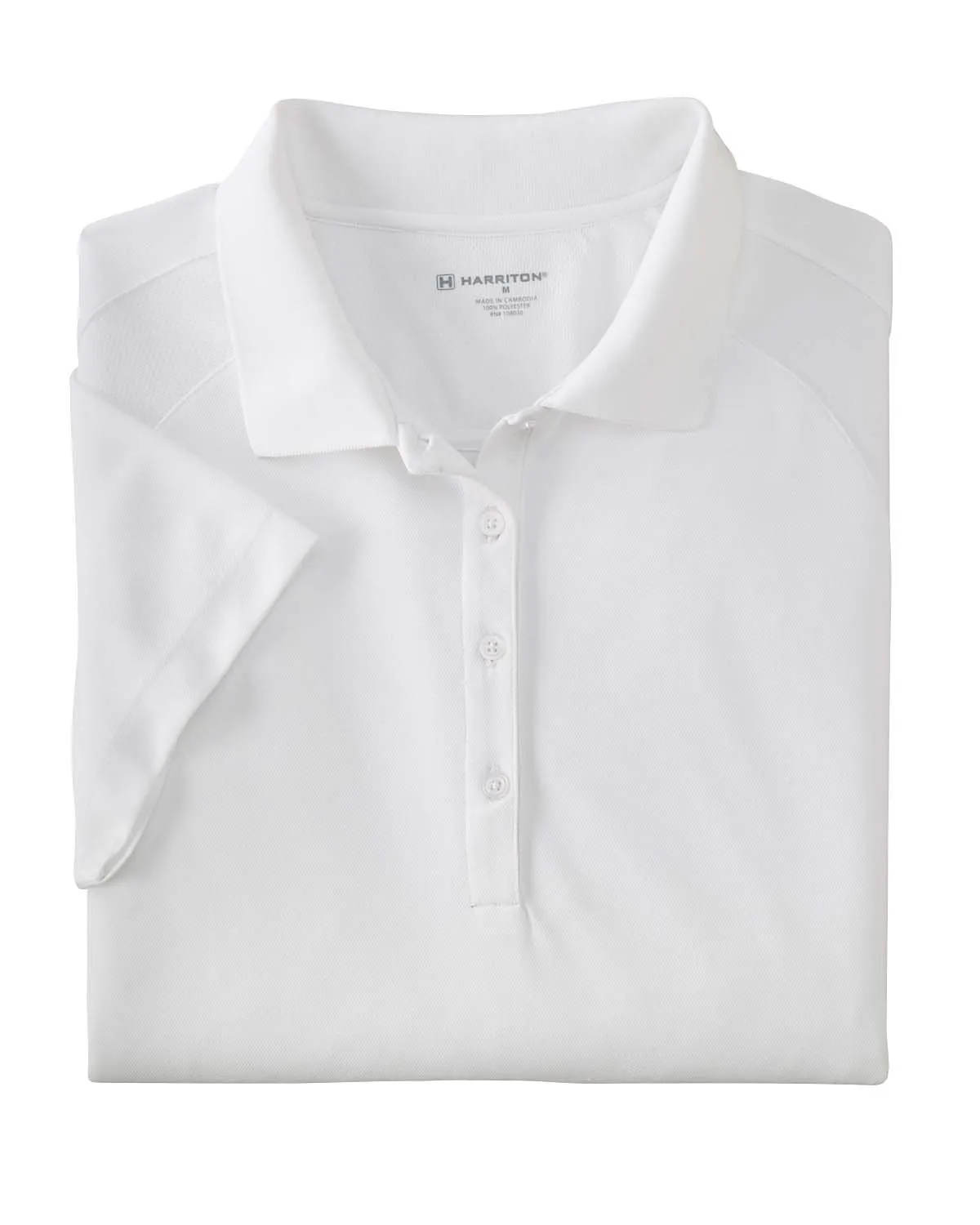 Harriton Ladies' 3.8 oz. Polytech Mesh Insert Polo