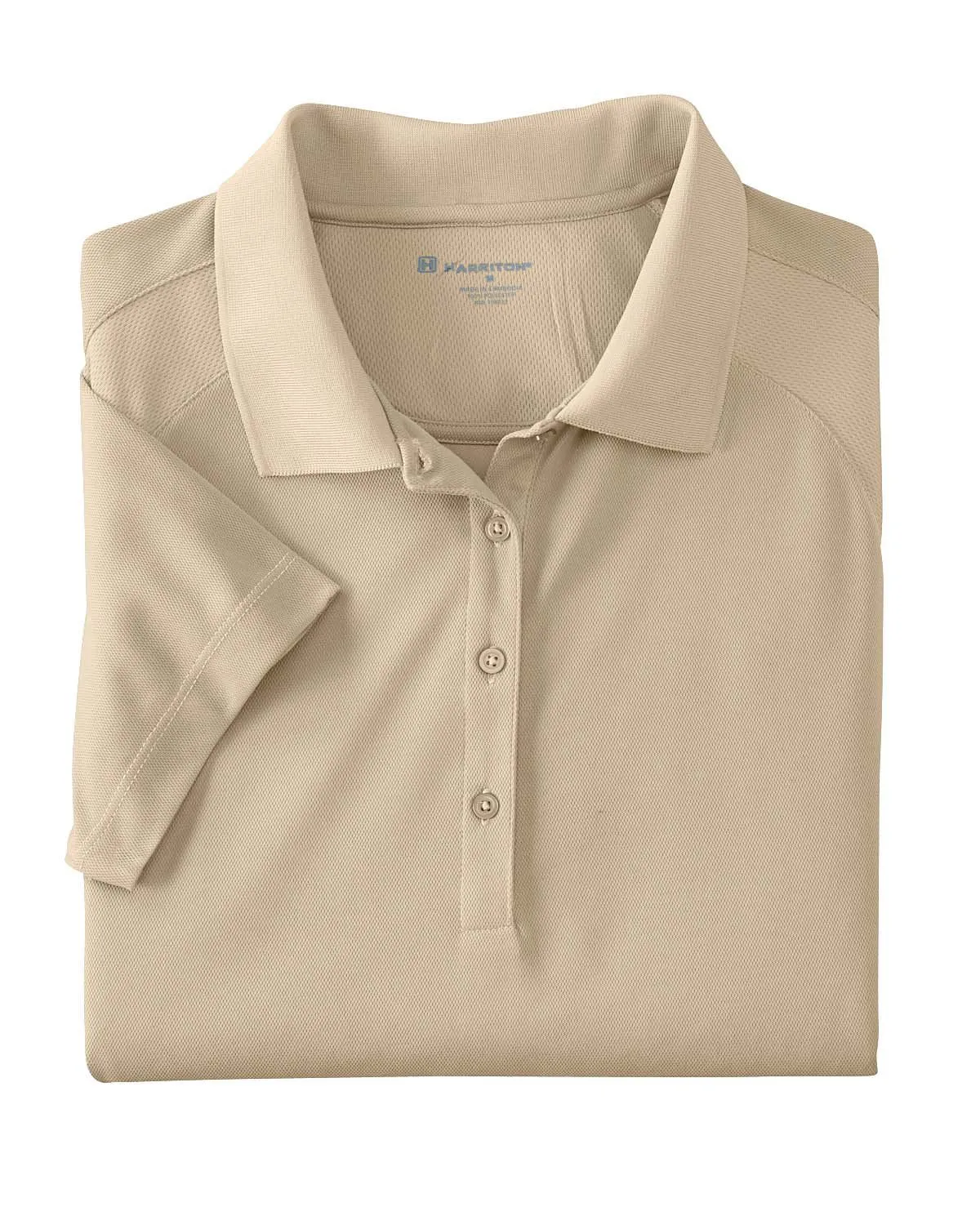 Harriton Ladies' 3.8 oz. Polytech Mesh Insert Polo