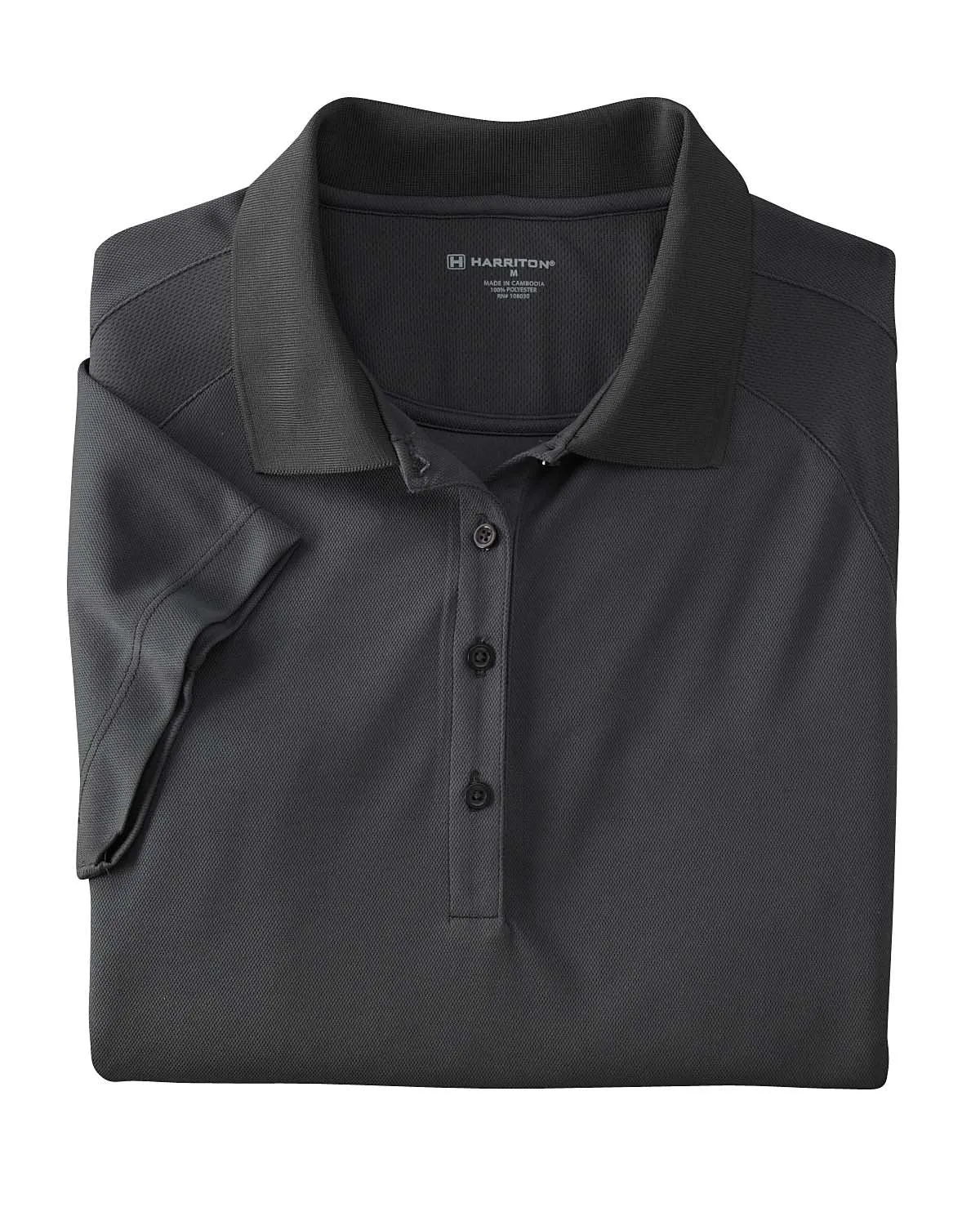 Harriton Ladies' 3.8 oz. Polytech Mesh Insert Polo