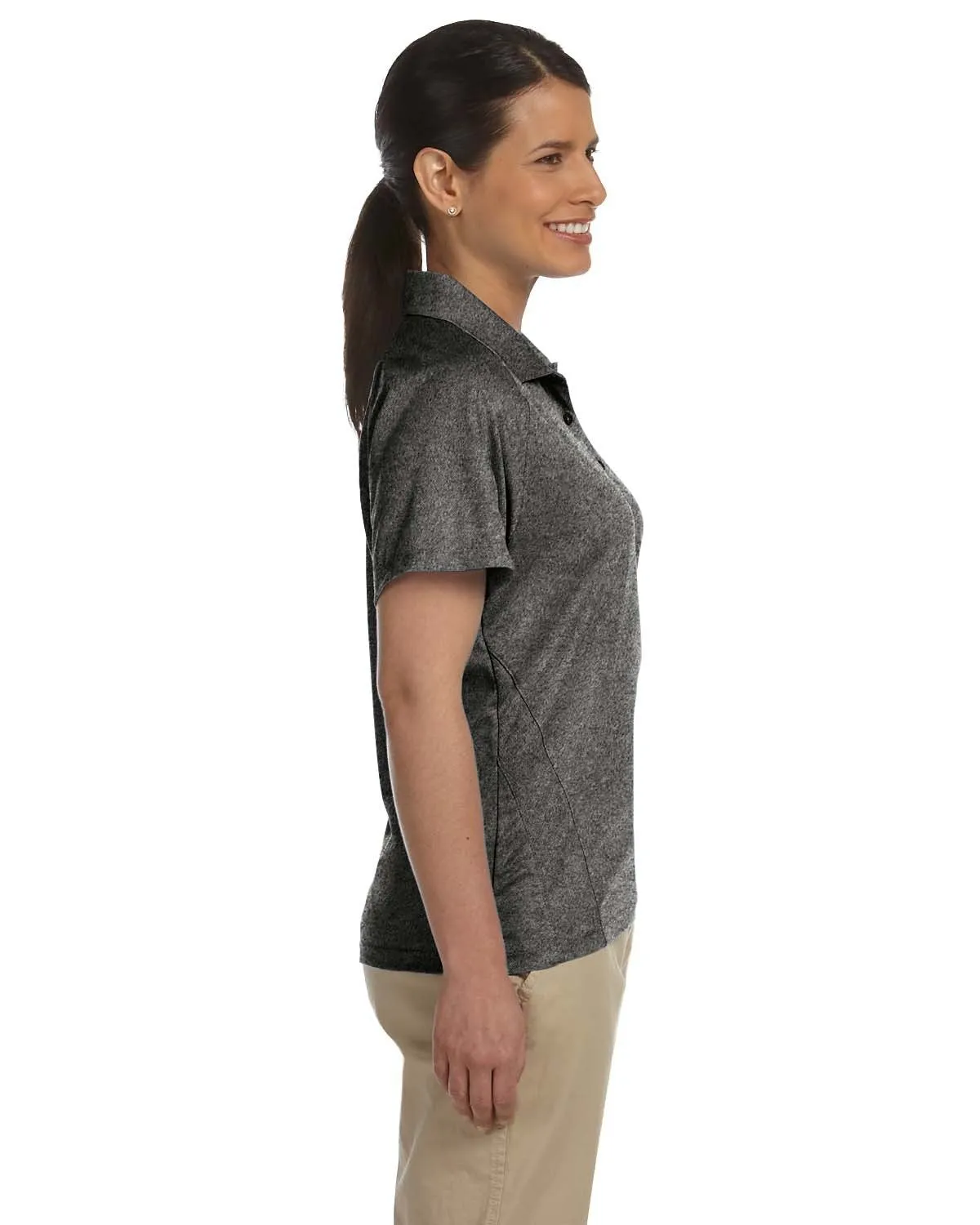 Harriton Ladies' 3.8 oz. Polytech Mesh Insert Polo