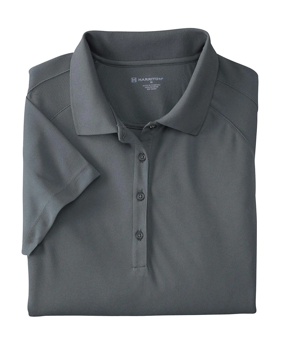 Harriton Ladies' 3.8 oz. Polytech Mesh Insert Polo