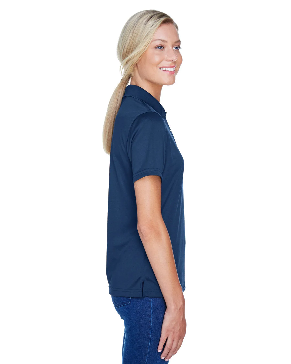 Harriton Ladies' Advantage Snag Protection Plus IL Snap Placket Polo