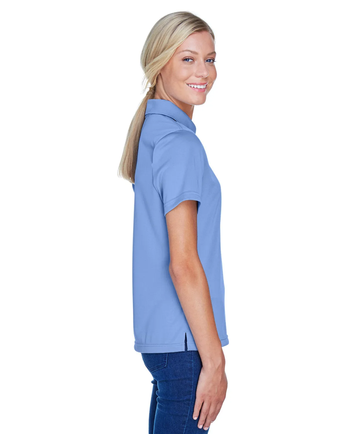 Harriton Ladies' Advantage Snag Protection Plus IL Snap Placket Polo