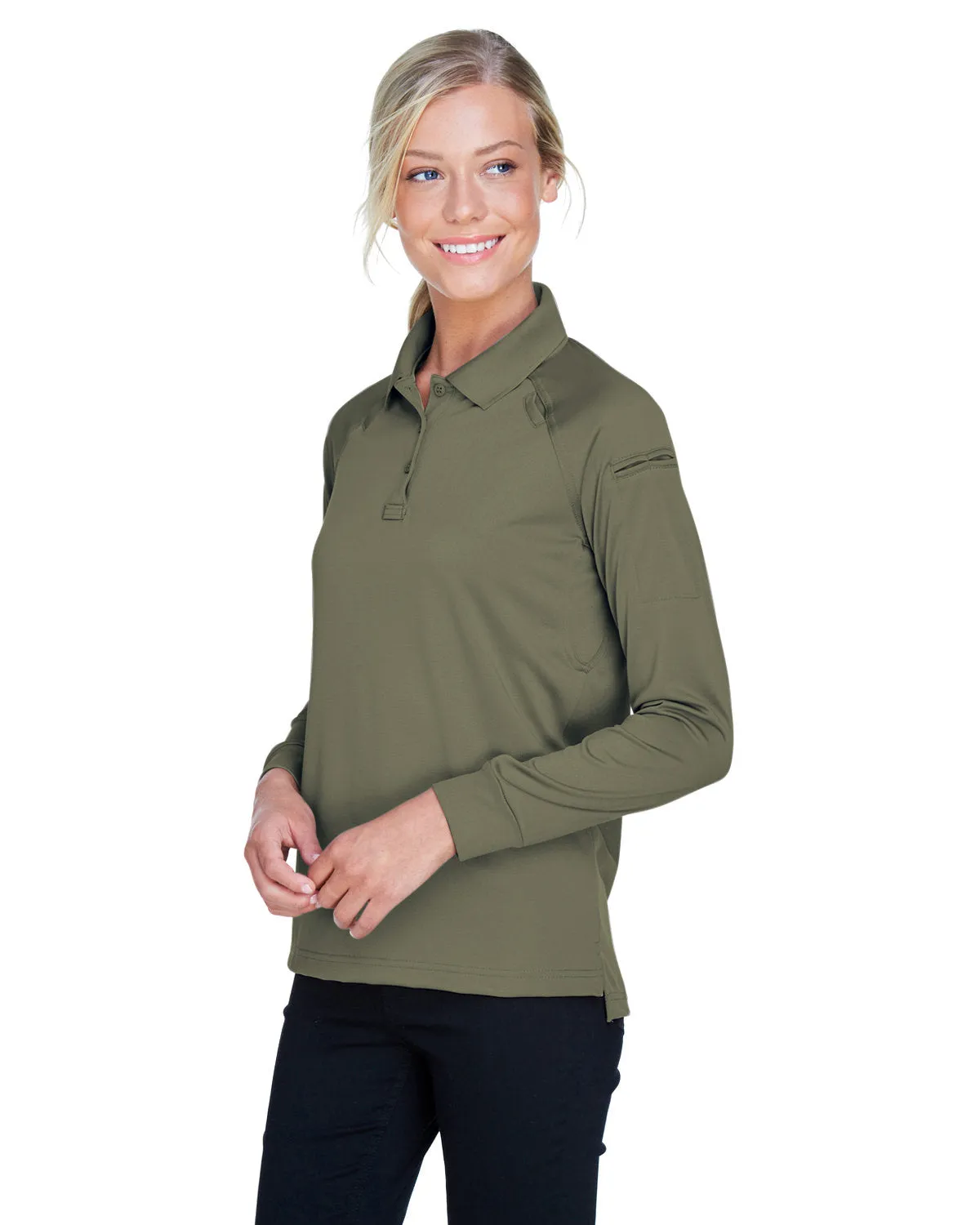 Harriton Ladies' Advantage Snag Protection Plus Long-Sleeve Tactical Polo