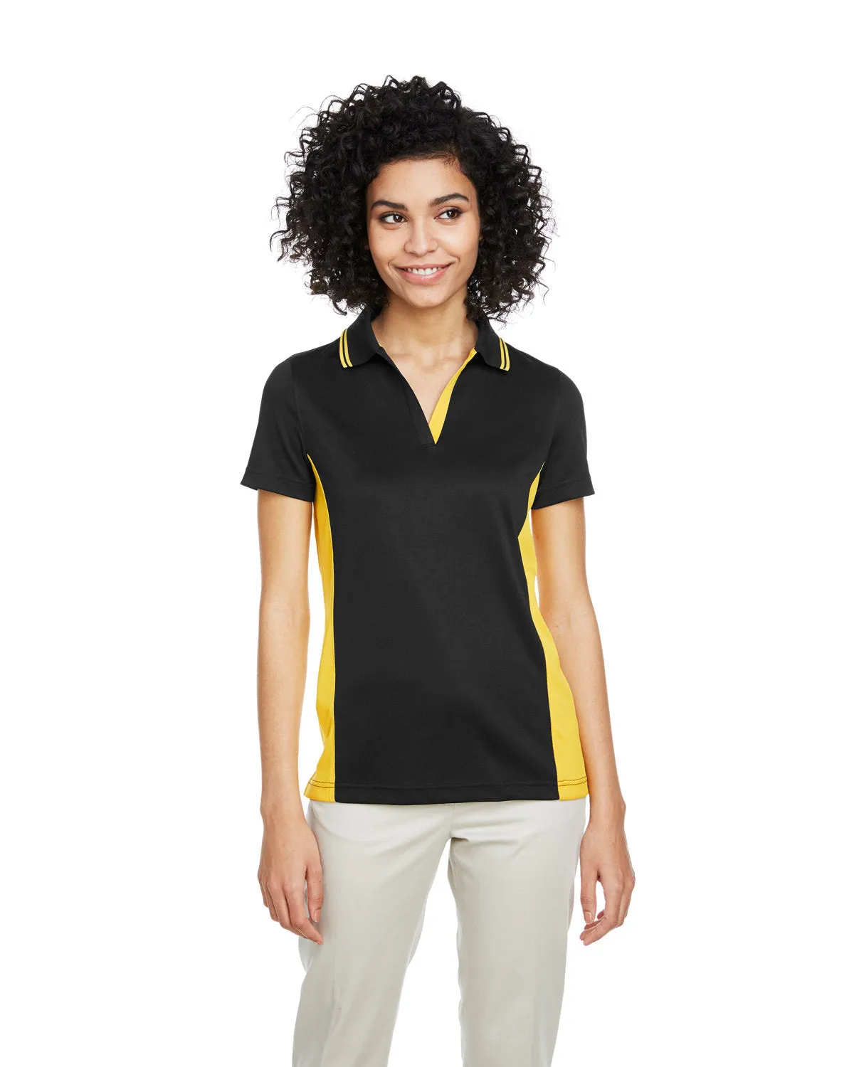 Harriton Ladies' Flash Snag Protection Plus IL Colorblock Polo