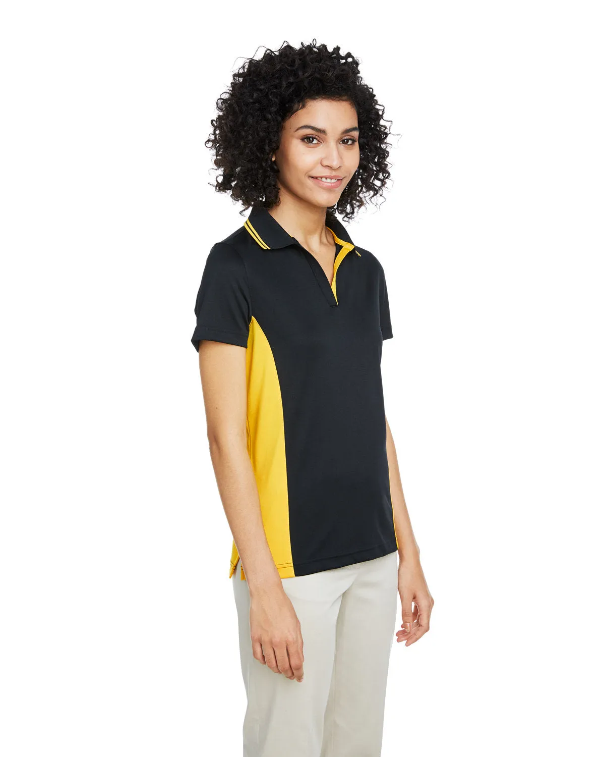 Harriton Ladies' Flash Snag Protection Plus IL Colorblock Polo