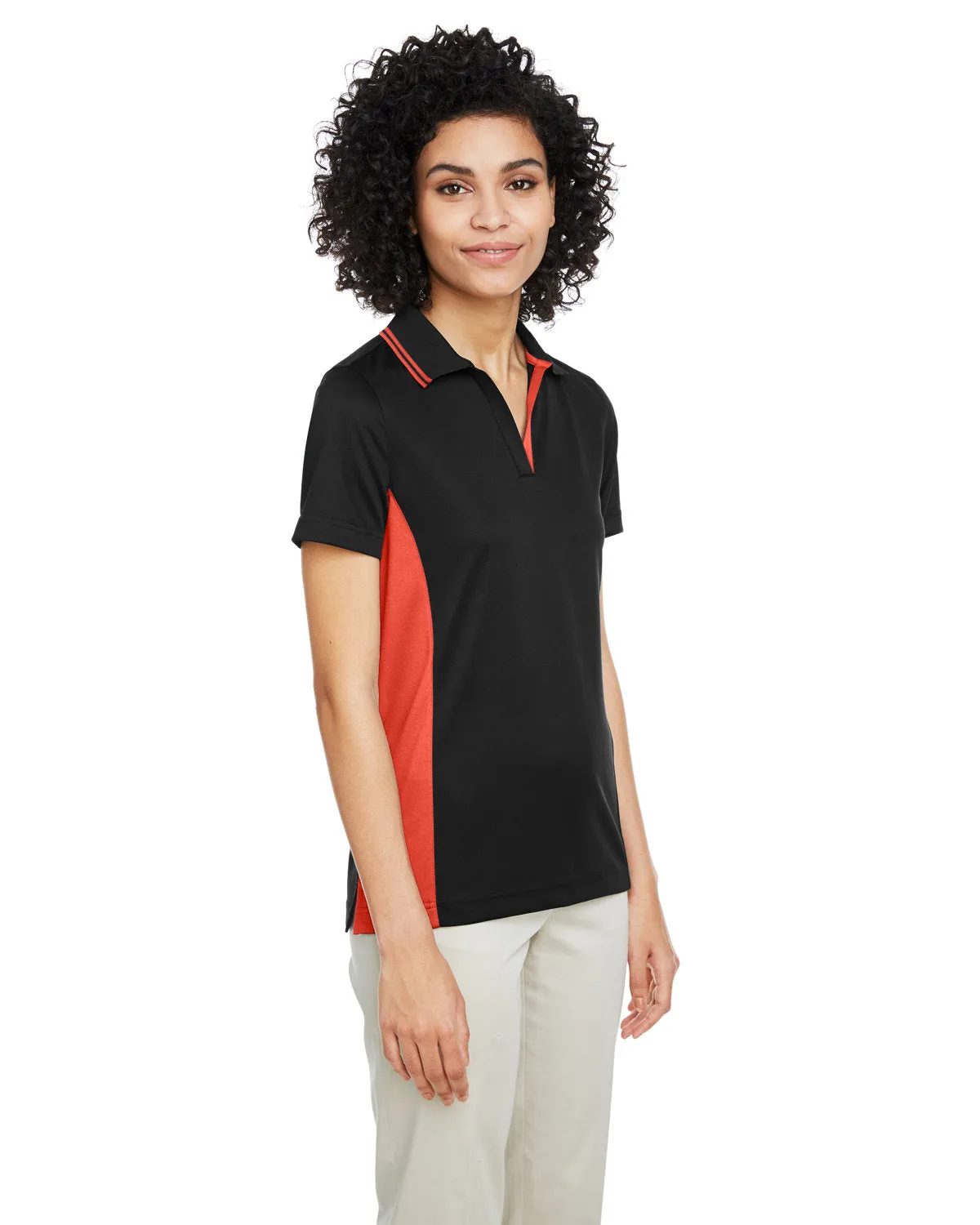 Harriton Ladies' Flash Snag Protection Plus IL Colorblock Polo