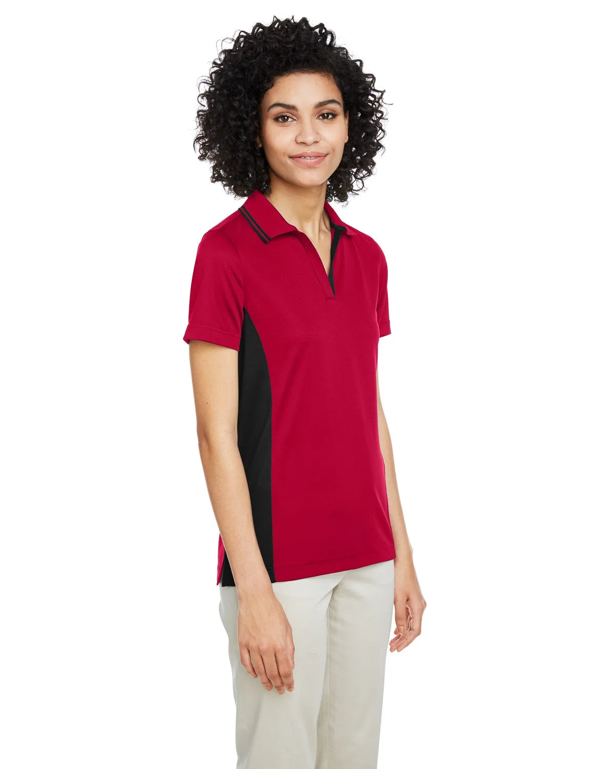 Harriton Ladies' Flash Snag Protection Plus IL Colorblock Polo