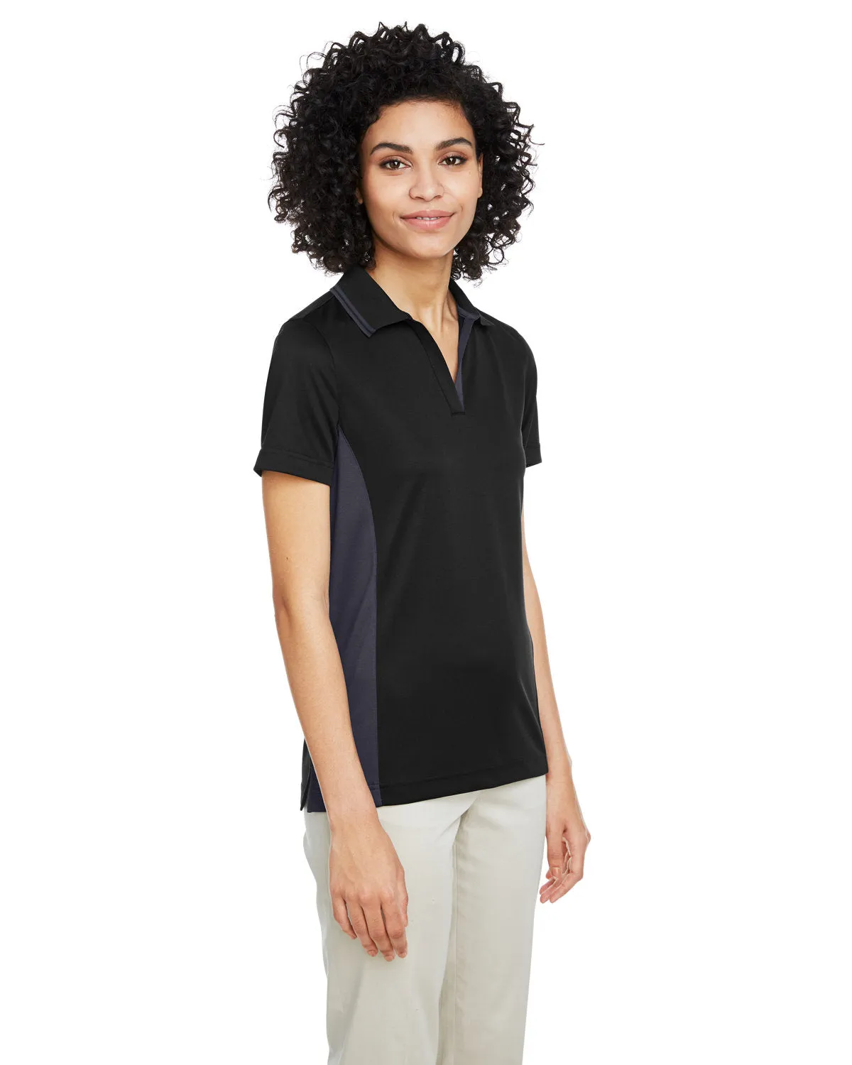 Harriton Ladies' Flash Snag Protection Plus IL Colorblock Polo