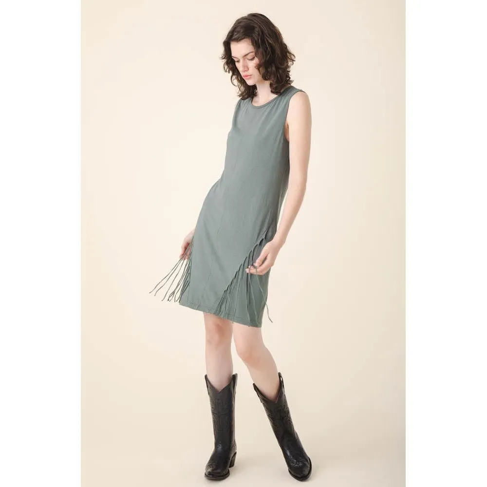 Heron Dress in Cool Green