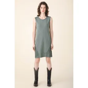 Heron Dress in Cool Green