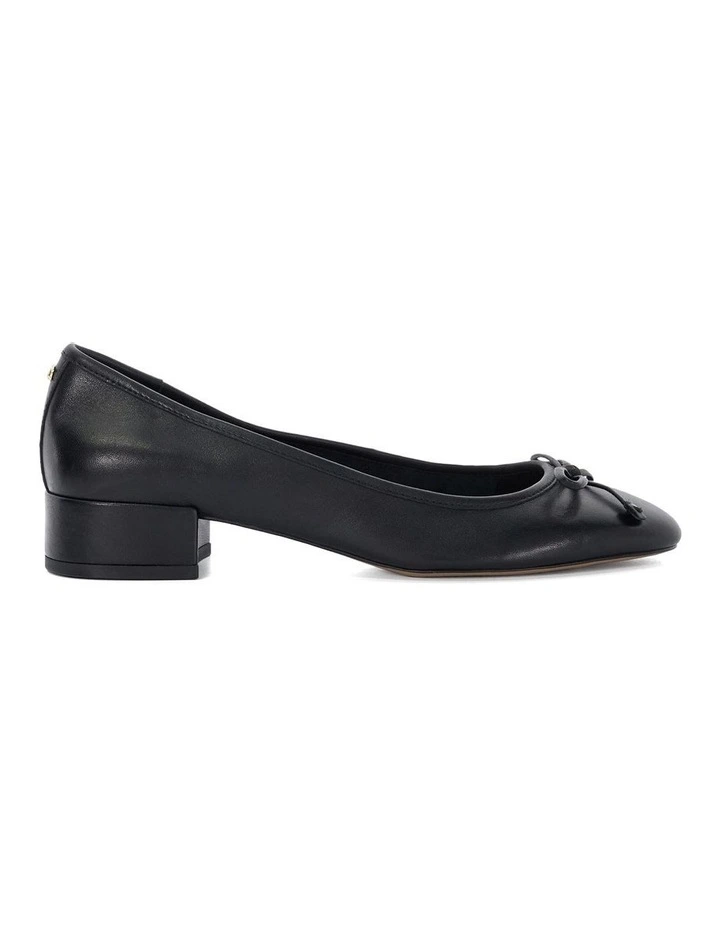 Hollies Heeled Ballet Flat Shoe in Black