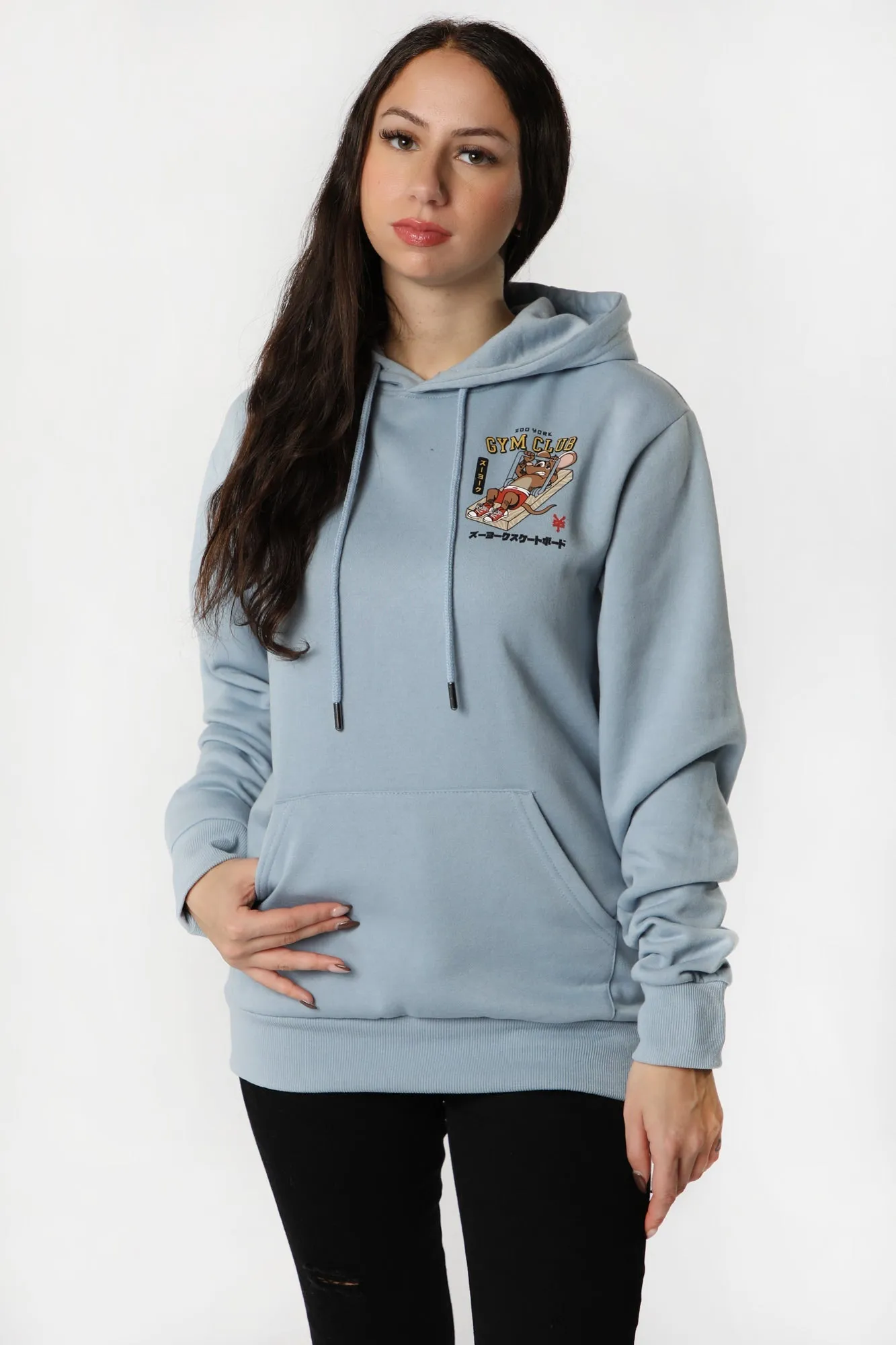 Hooded Print Gym Club Zoo York Unisex Top