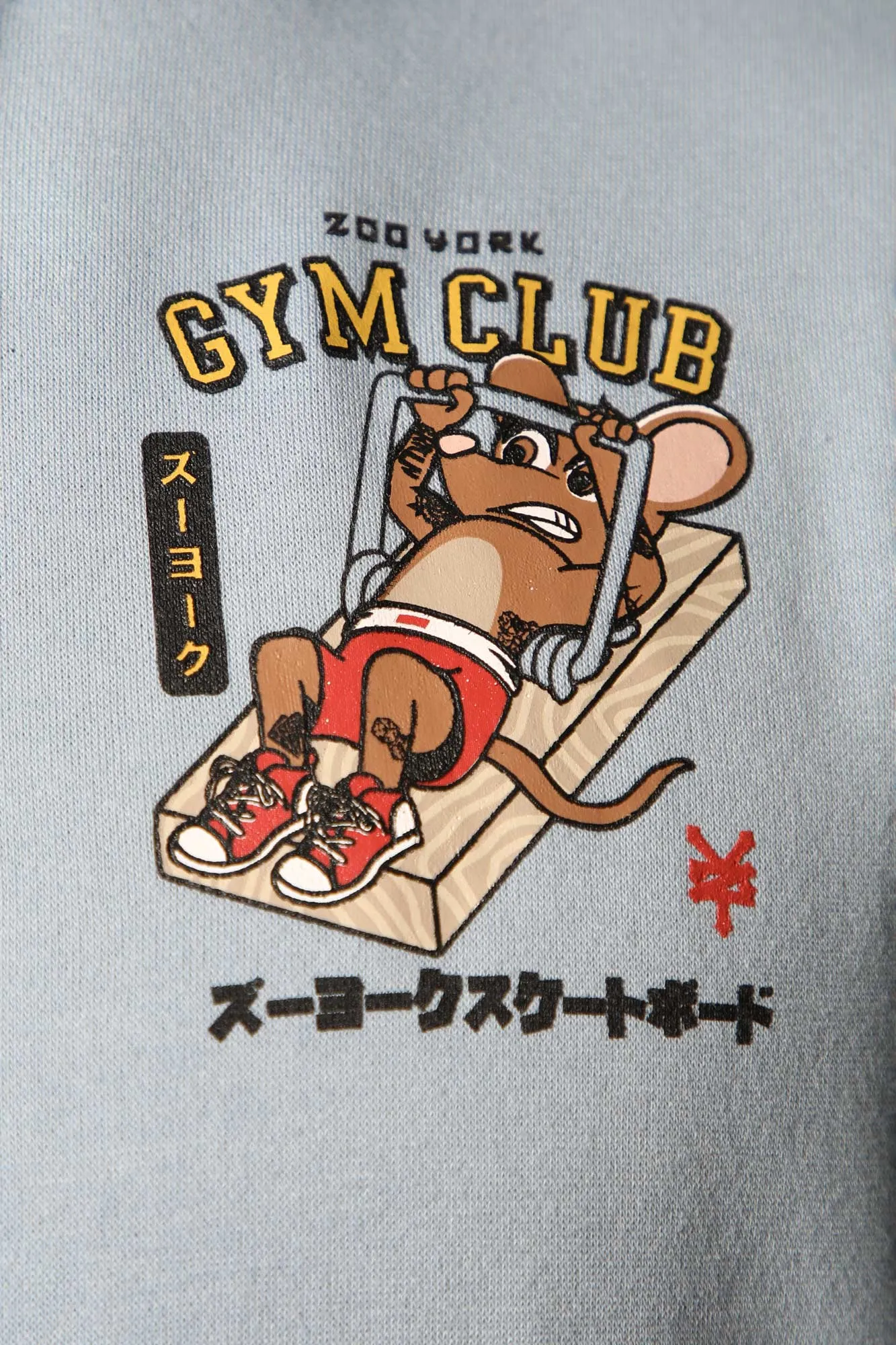 Hooded Print Gym Club Zoo York Unisex Top