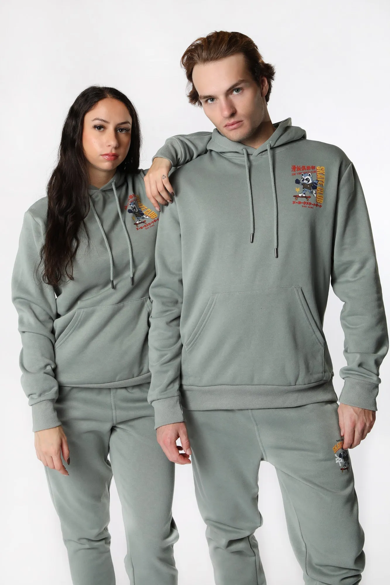 Hooded Print Skate Club Zoo York Unisex