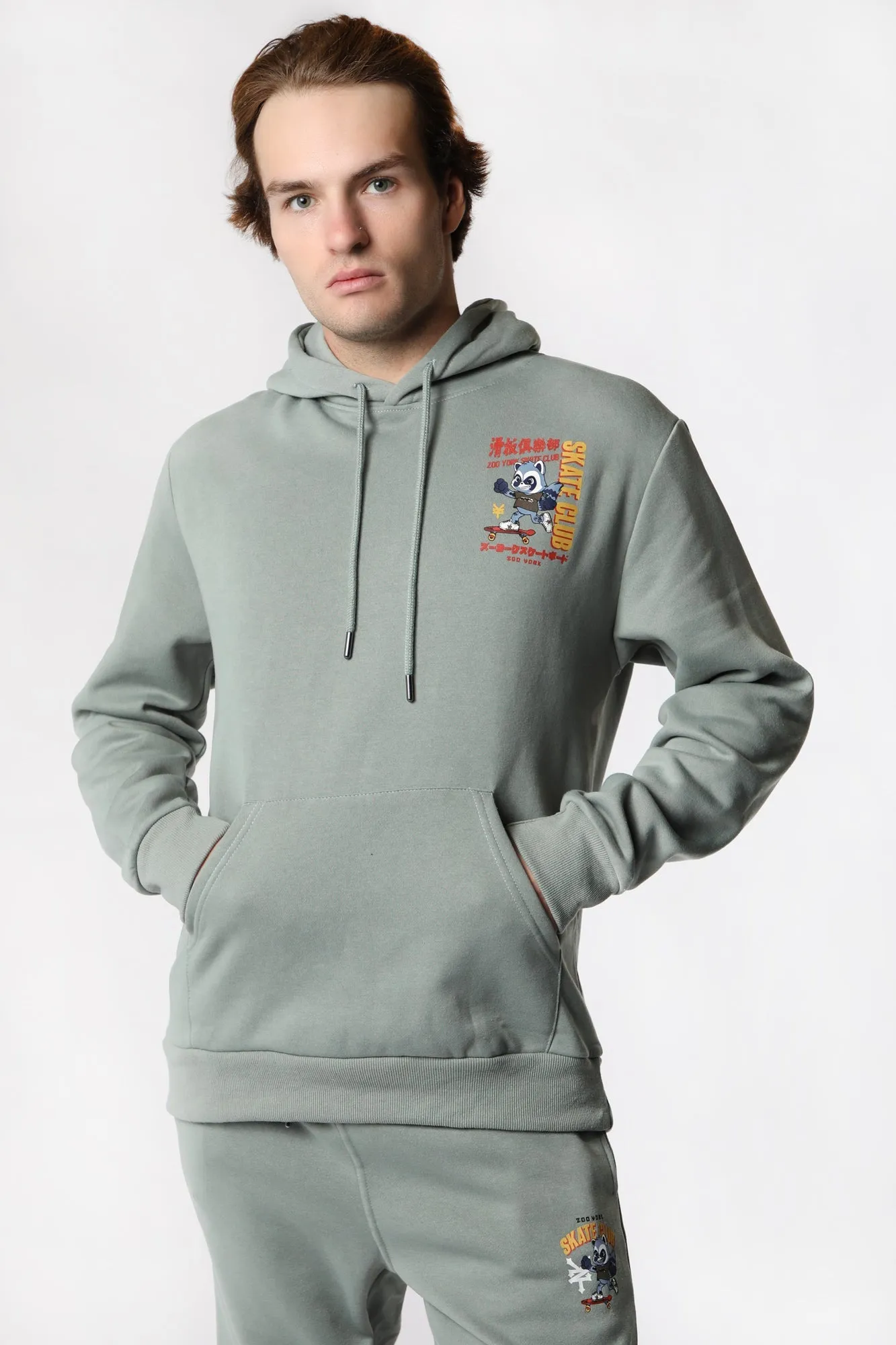 Hooded Print Skate Club Zoo York Unisex