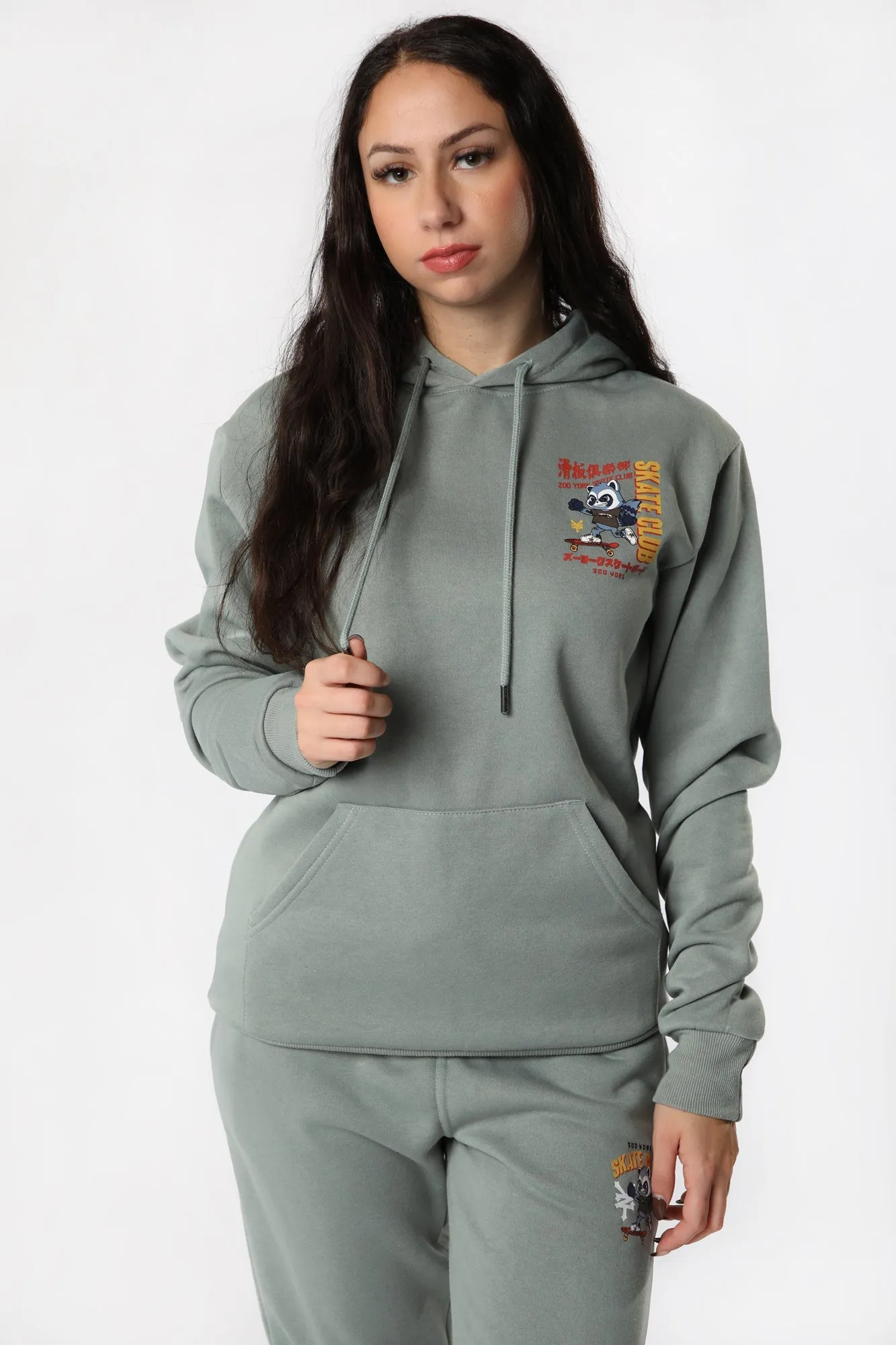 Hooded Print Skate Club Zoo York Unisex