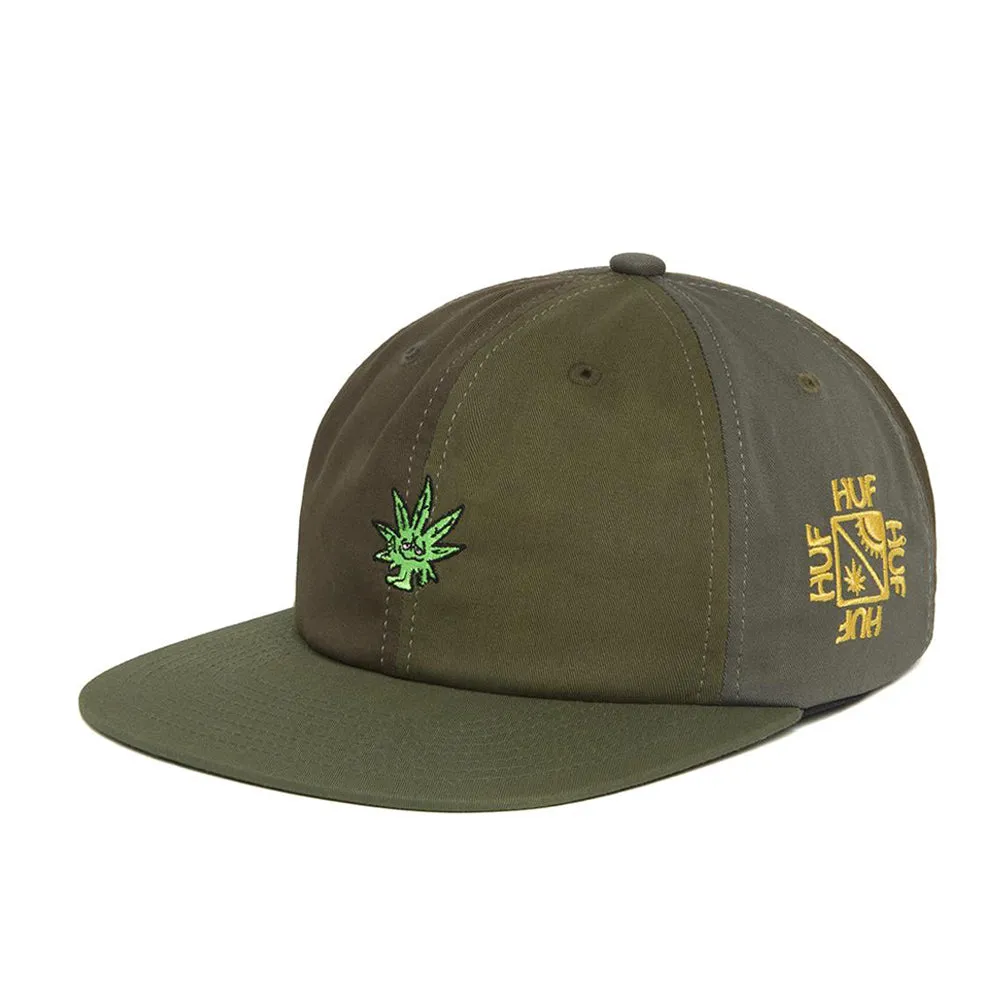 HUF EASY GREEN CONTRAST 6-PANEL HAT // MULTI