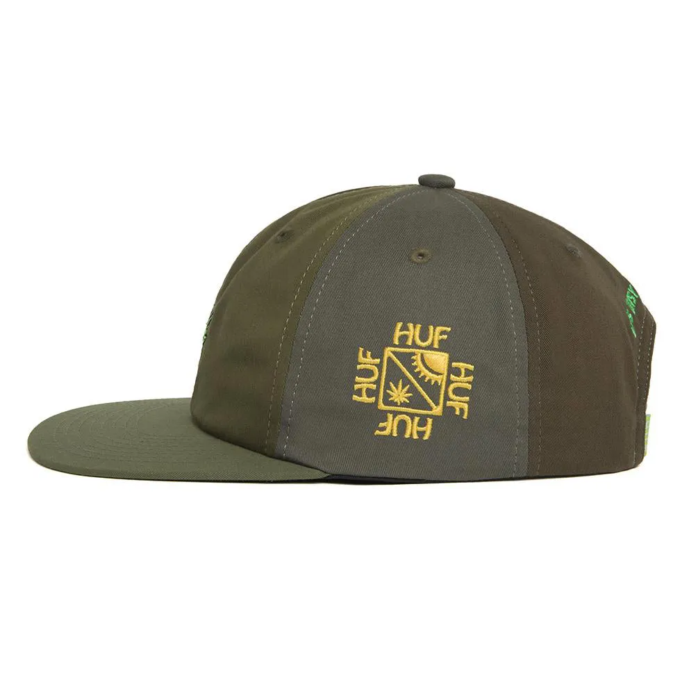 HUF EASY GREEN CONTRAST 6-PANEL HAT // MULTI