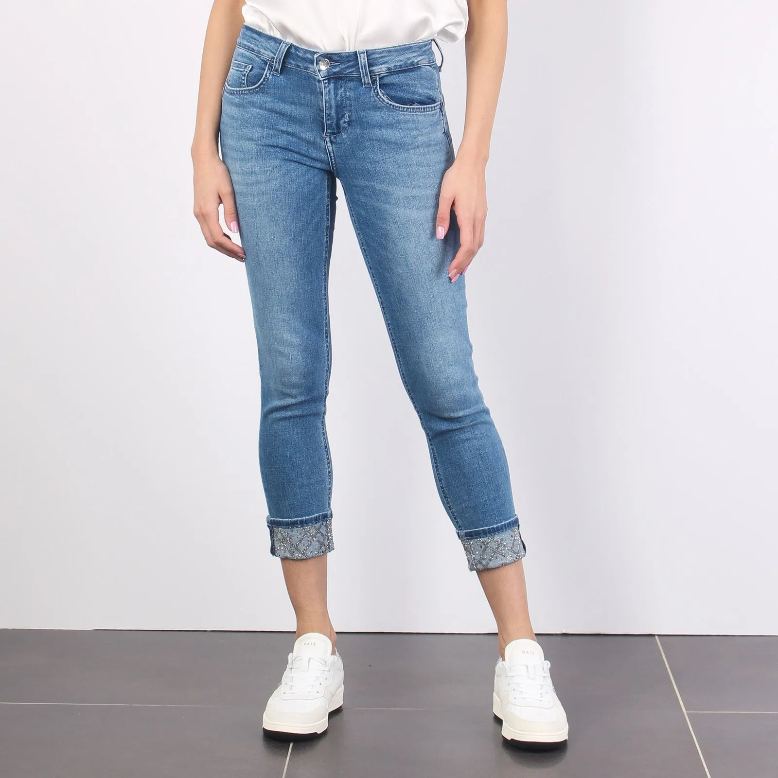 Jeans Monroe Strass Fondo Denim Medio