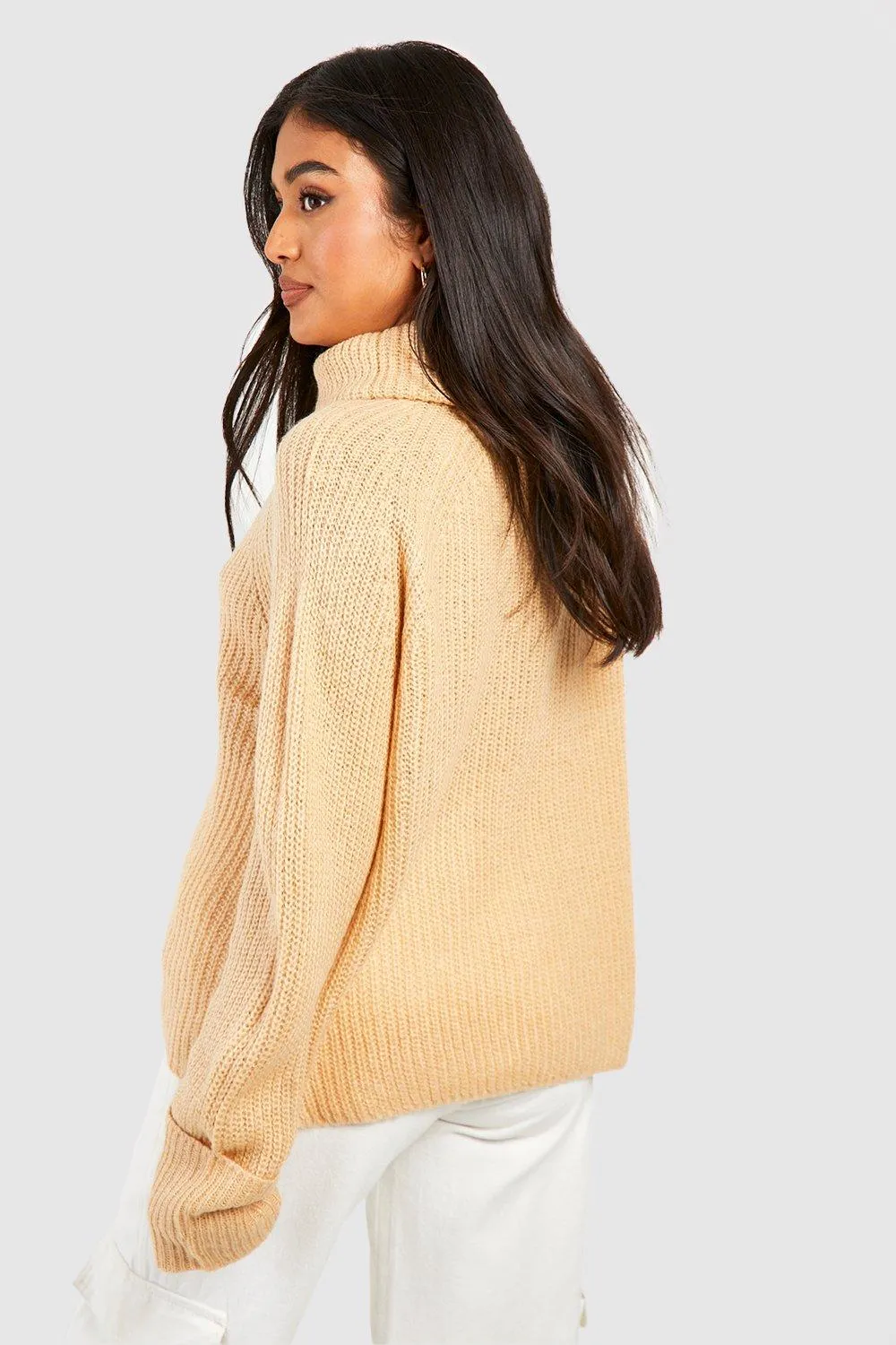 Jumpers & Cardigans | Petite Roll Neck Jumper | boohoo