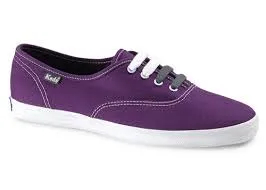 Keds Girls Champion Oxford Purple Canvas