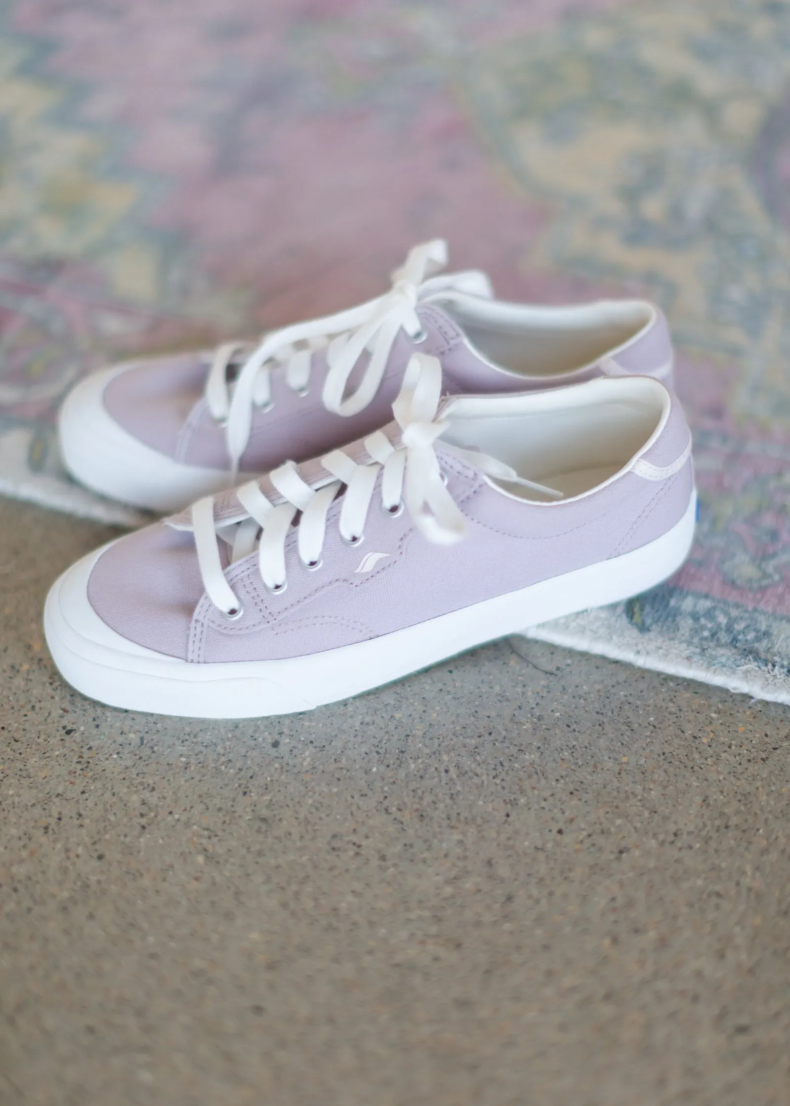 Keds Mauve Crew Kick 75 Organic Cotton Tie Sneakers - FINAL SALE