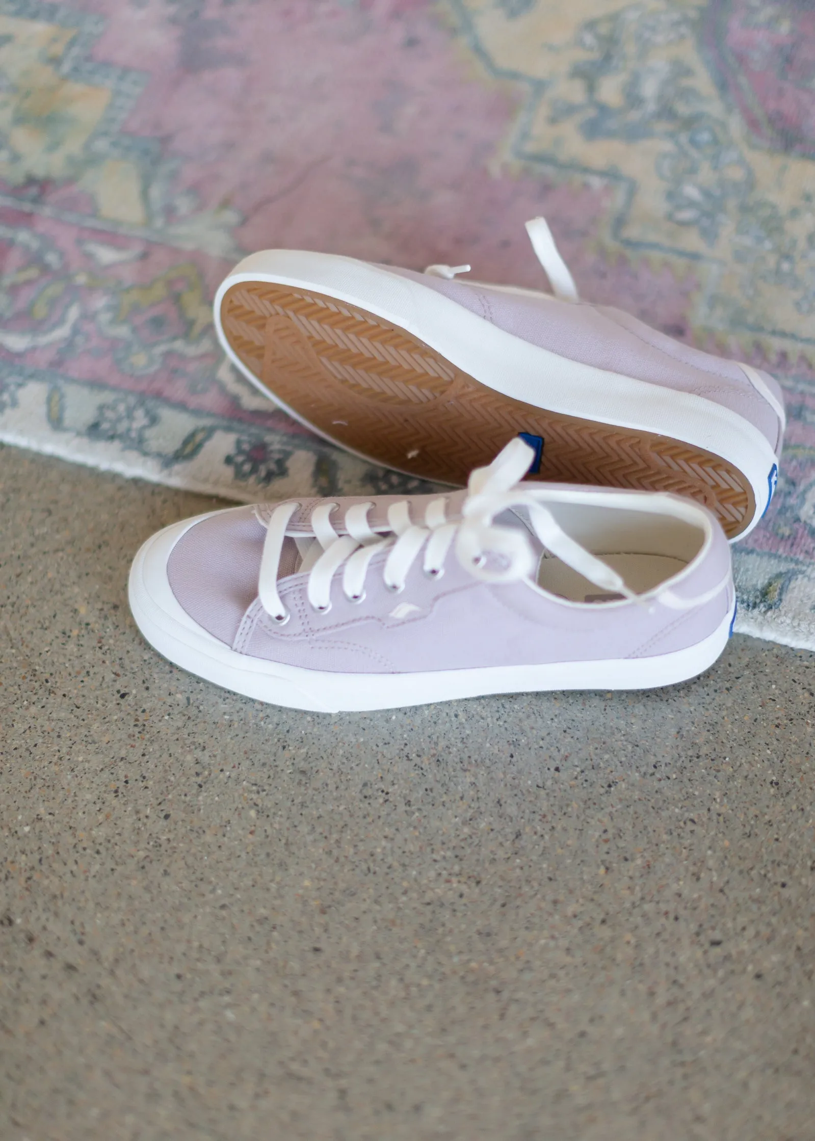 Keds Mauve Crew Kick 75 Organic Cotton Tie Sneakers - FINAL SALE