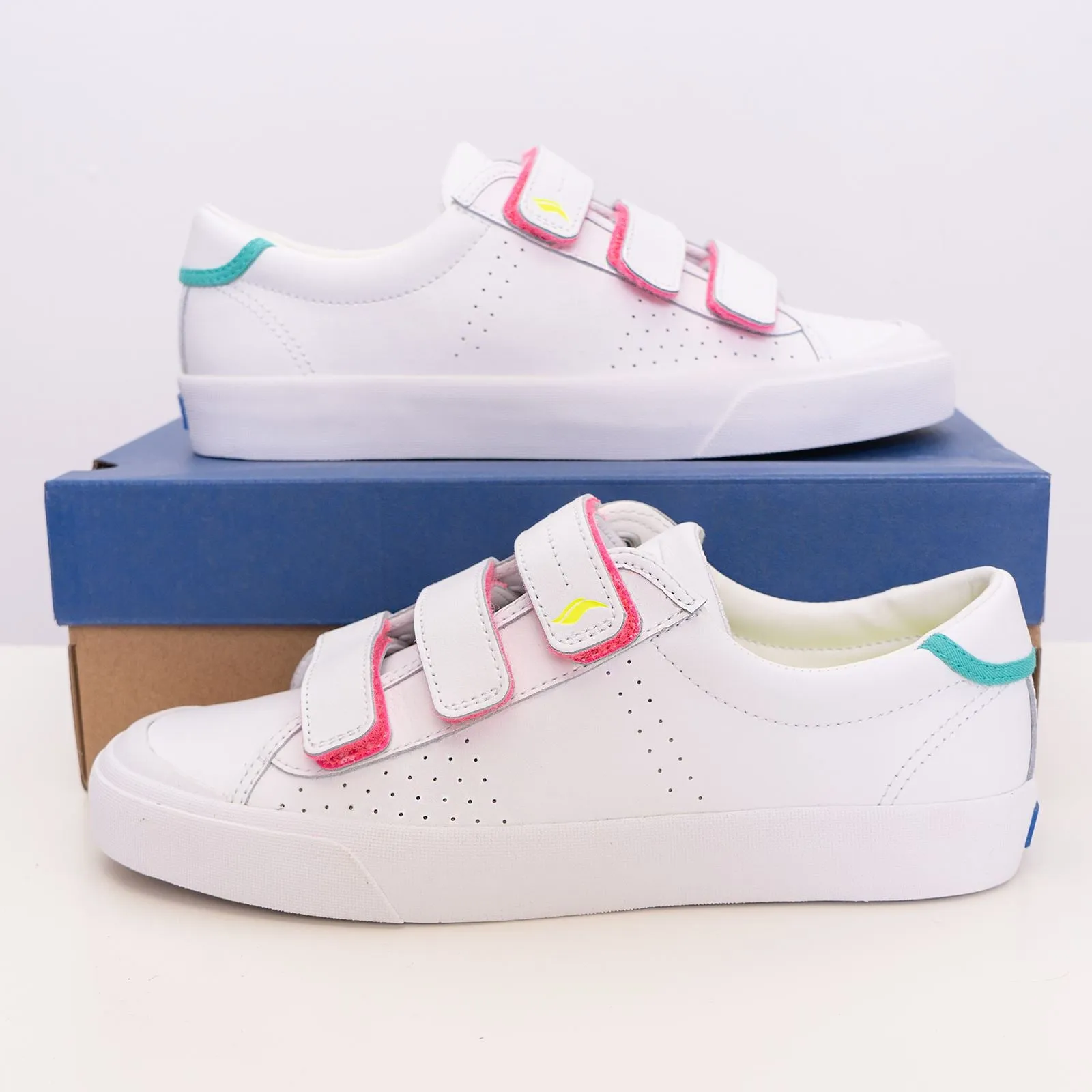 Keds Trainers Crew Kick Leather White Hook-and-Loops