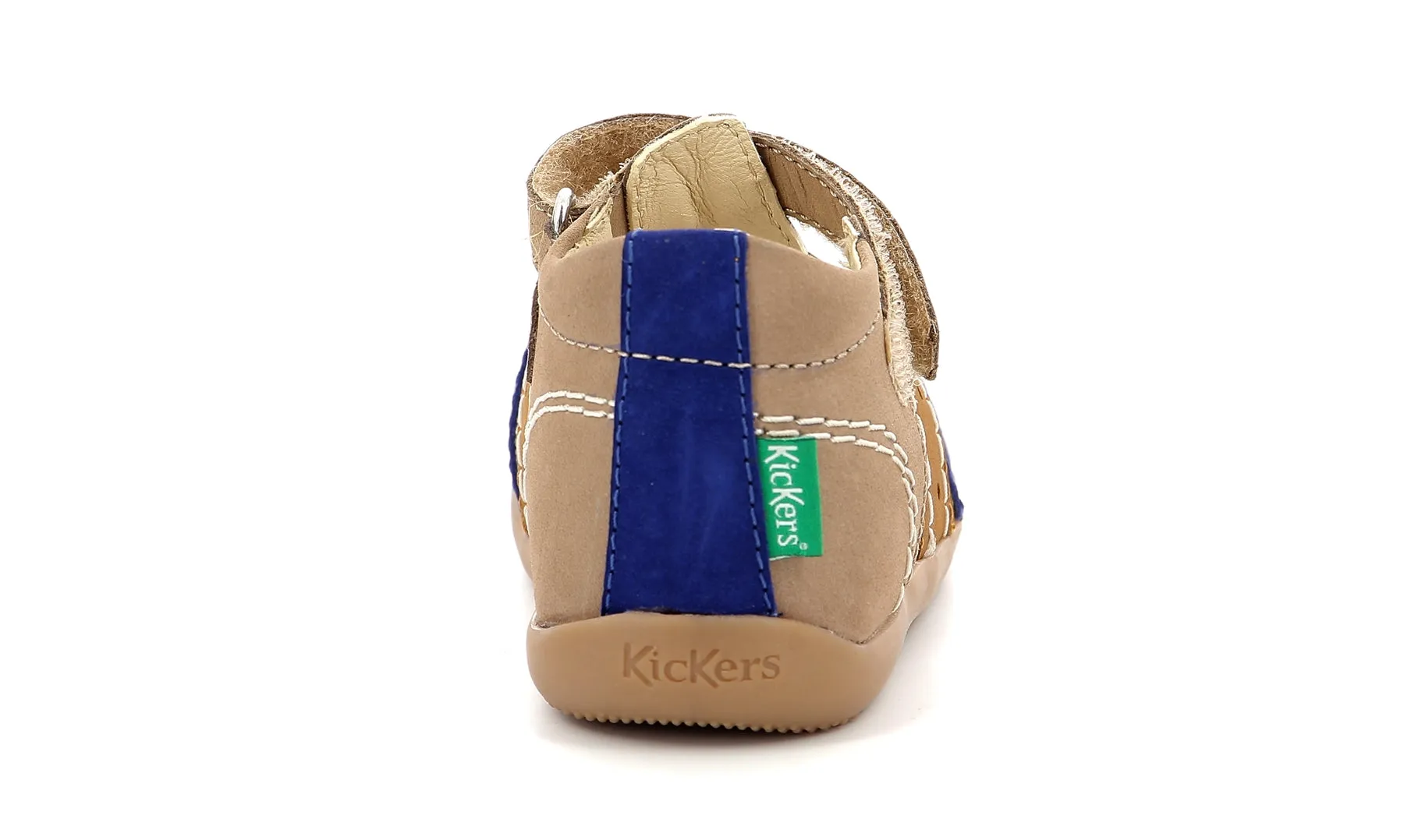 KICKERS BIGBAZAR camel & bleu Sandales Nu Pieds