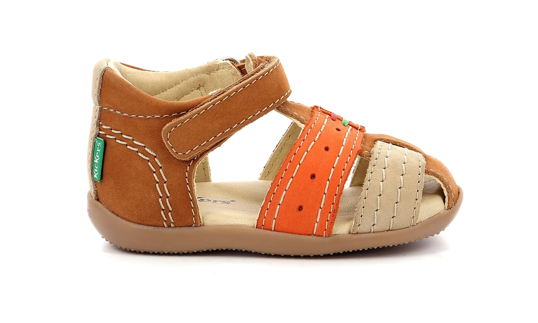 KICKERS BIGBAZAR camel & orange Sandales Nu Pieds