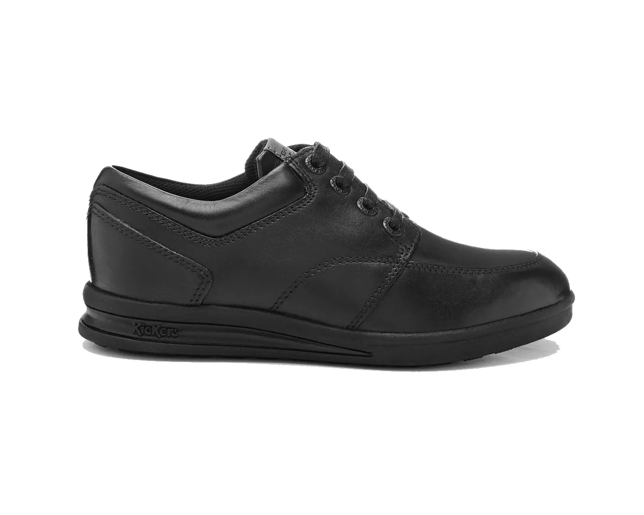 Kickers Black Leather Lace YM 114159 Shoes Troiko