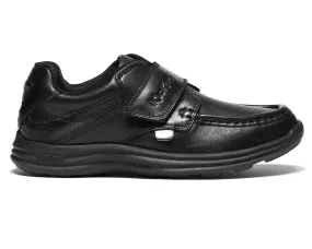 Kickers Black Leather Shoes Reasan Strap YM 112870