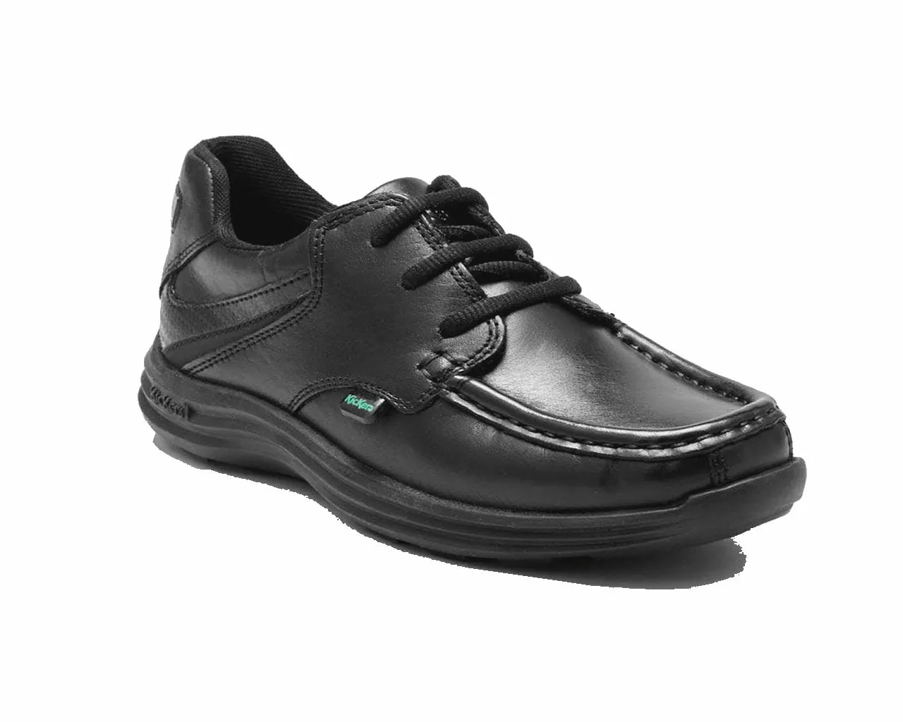 Kickers black leather shoes with laces, model YM 112820, for sale.