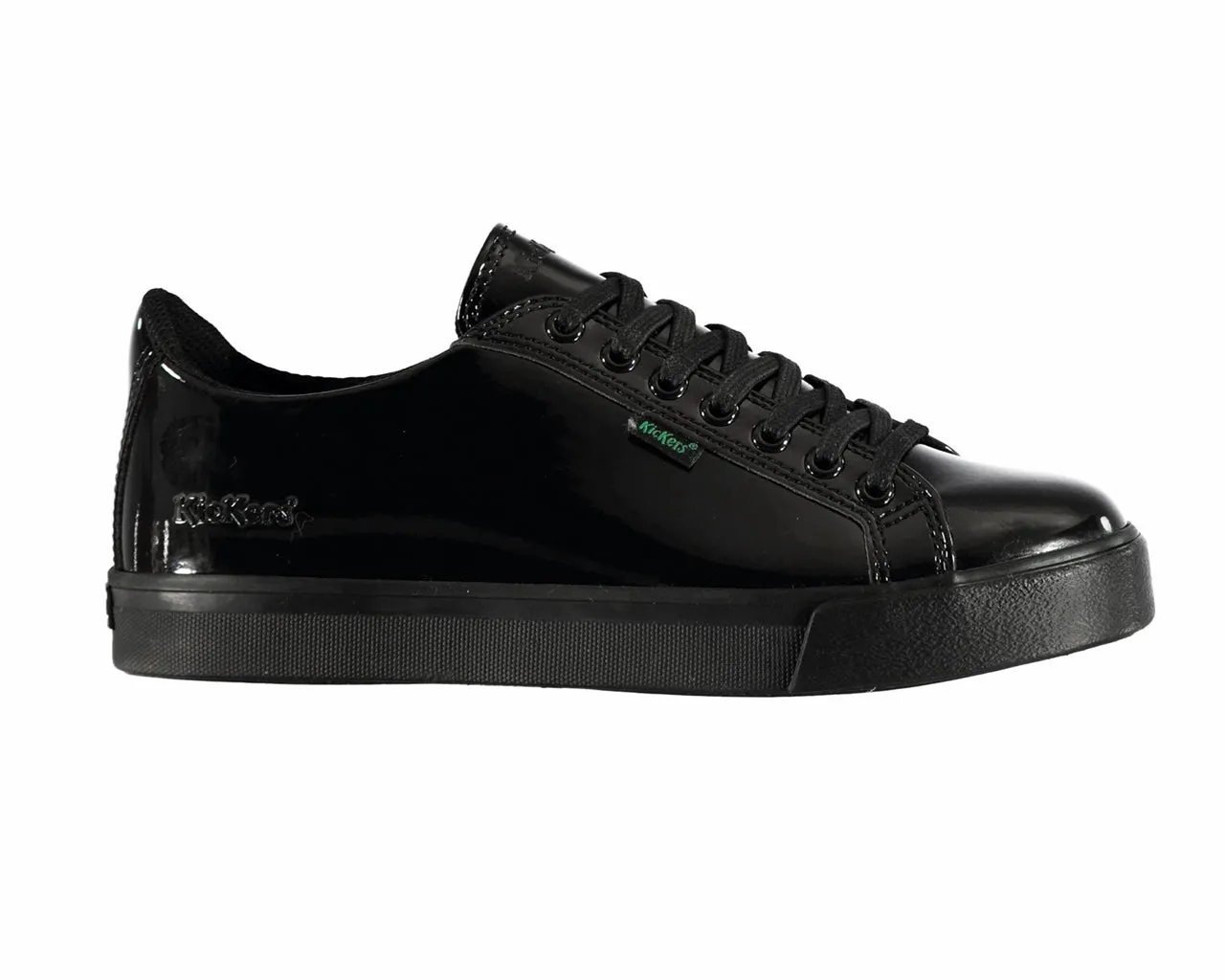 Kickers Black Patent Leather Shoes YF 115008 Lacer Tovni