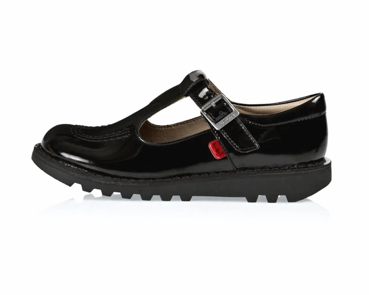 Kickers Black Patent Leather T BAR Shoes 112533 Core