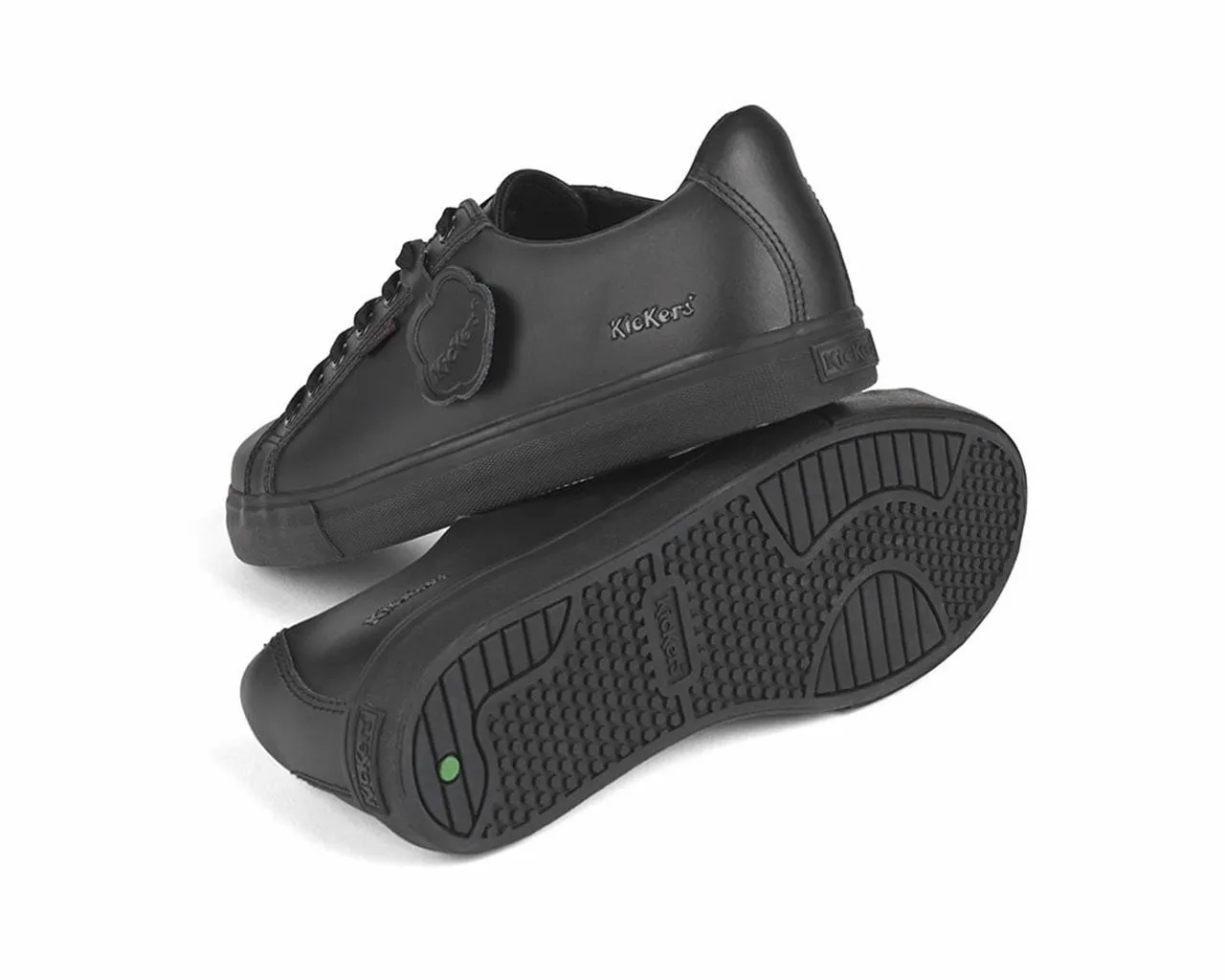 Kickers Lacer Leather Shoes - Black