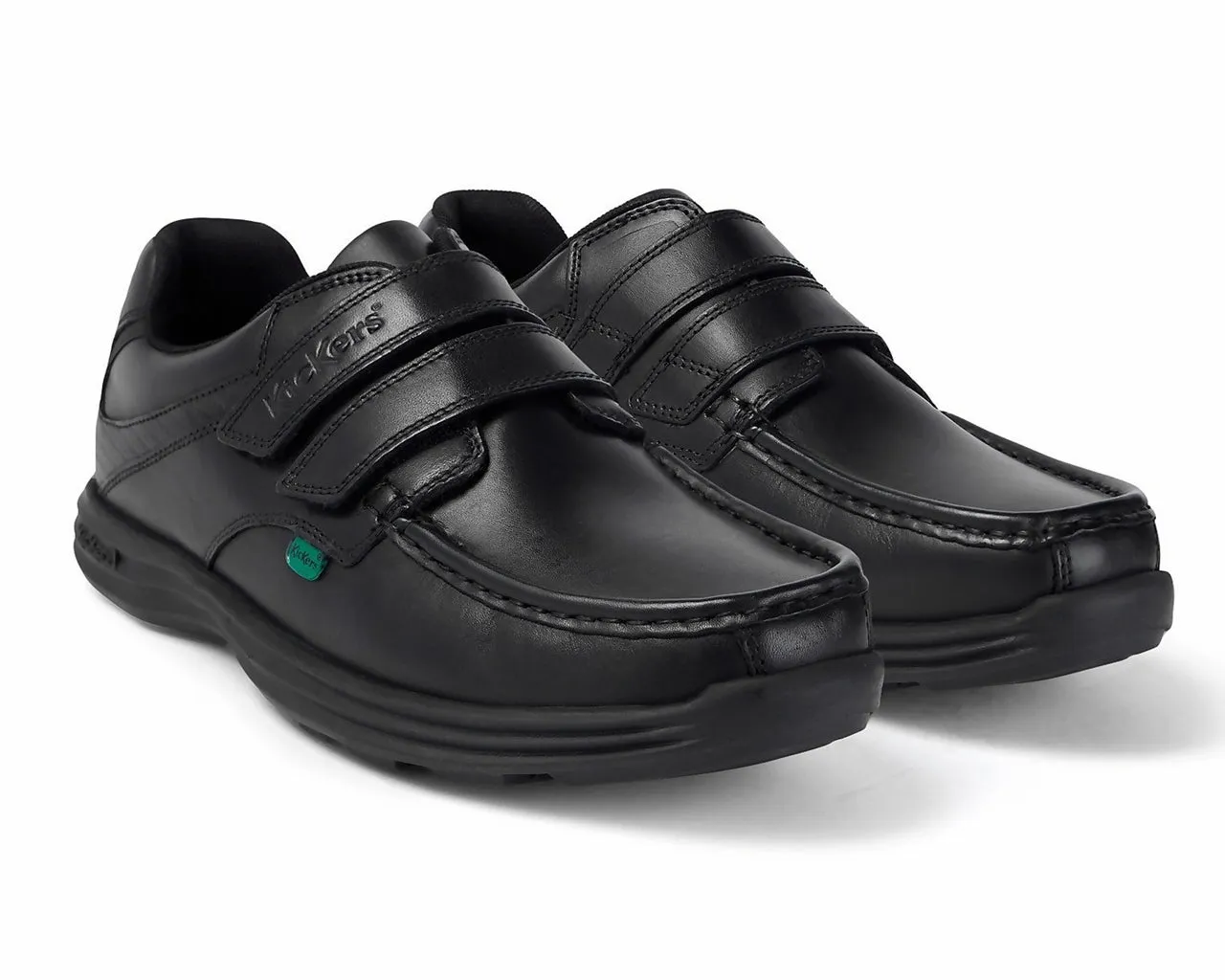 Kickers Strap Leather Shoes Black