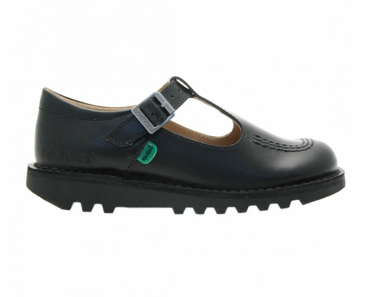 Kickers T Y T Bar Black Leather Shoes